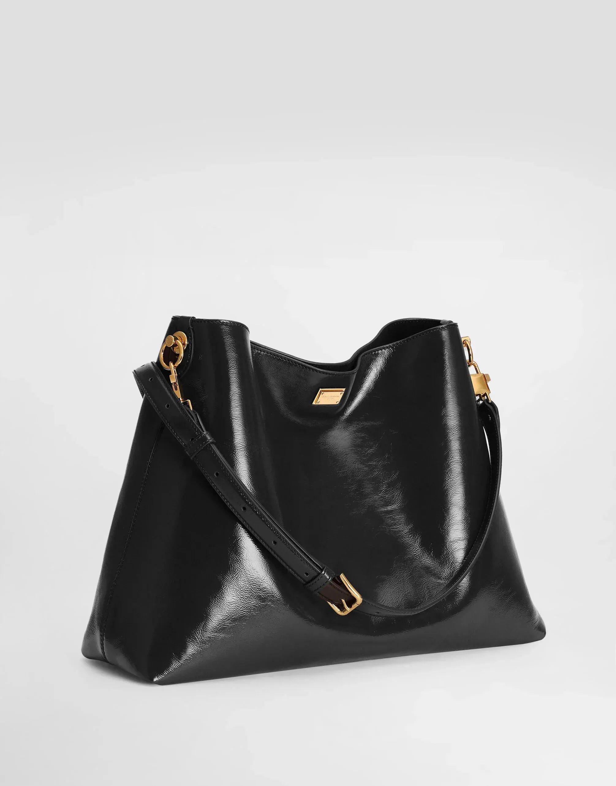 Dolce & Gabbana Black Large Vittoria Shoulder Bag