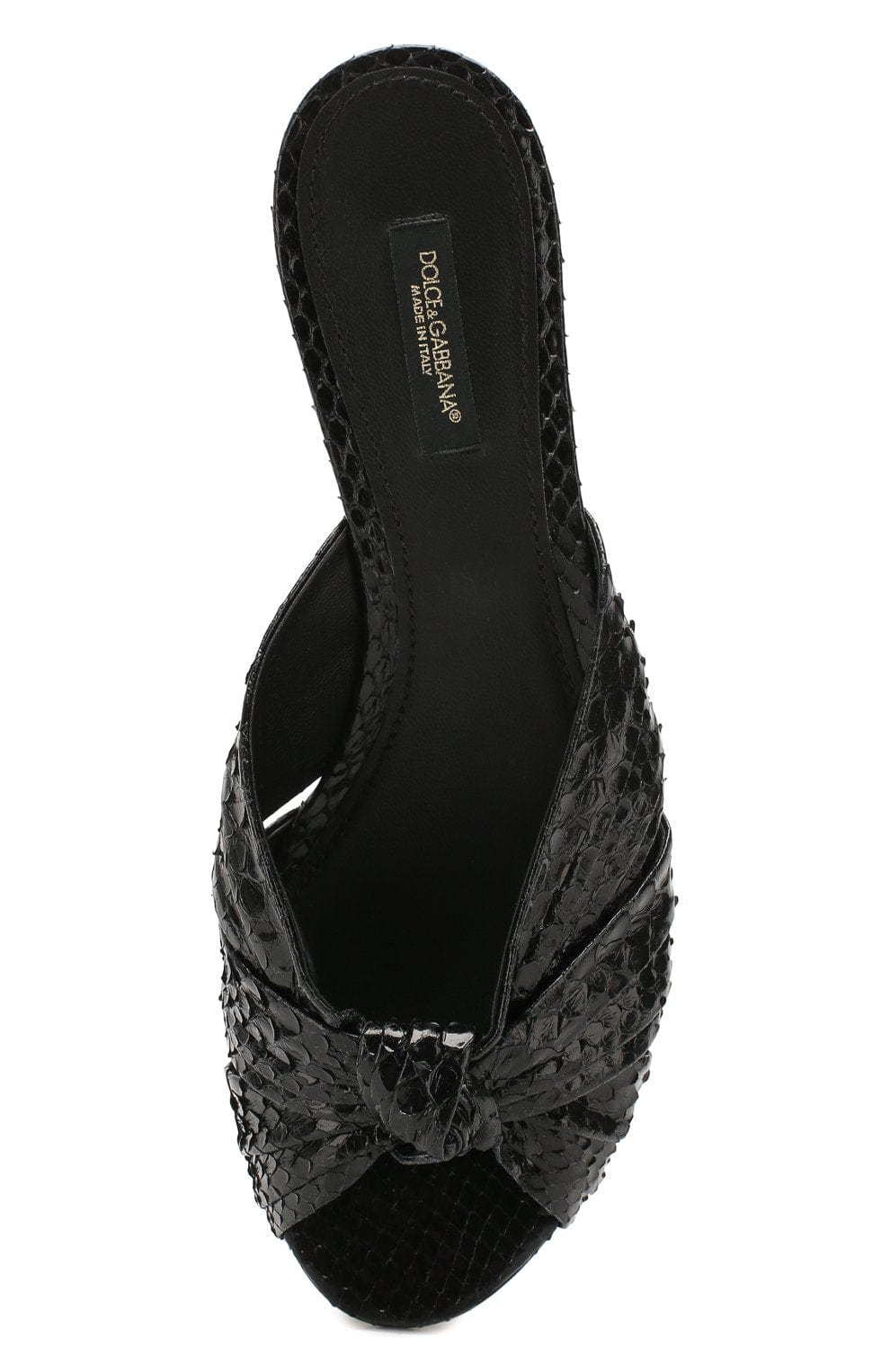 Dolce & Gabbana Black Leather Mules