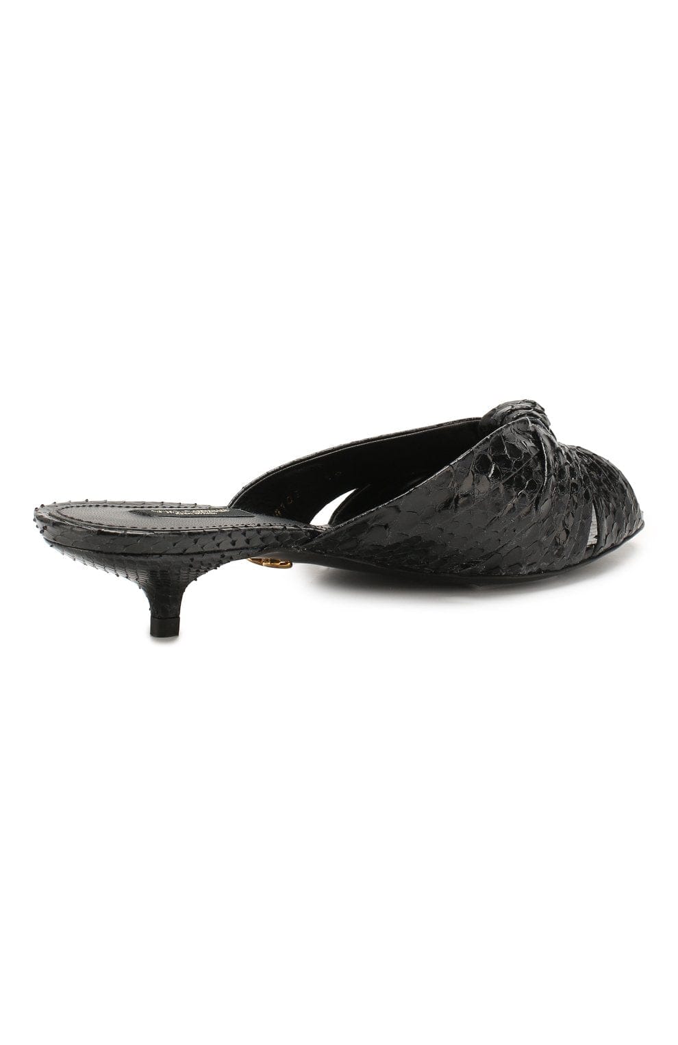 Dolce & Gabbana Black Leather Mules
