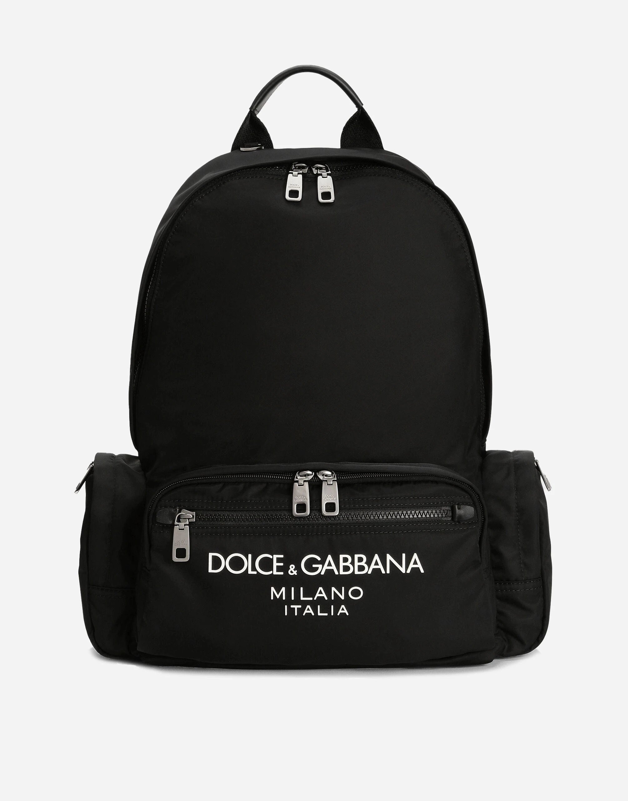 Dolce & Gabbana Black Logo Nylon Backpack | Sendegaro CA