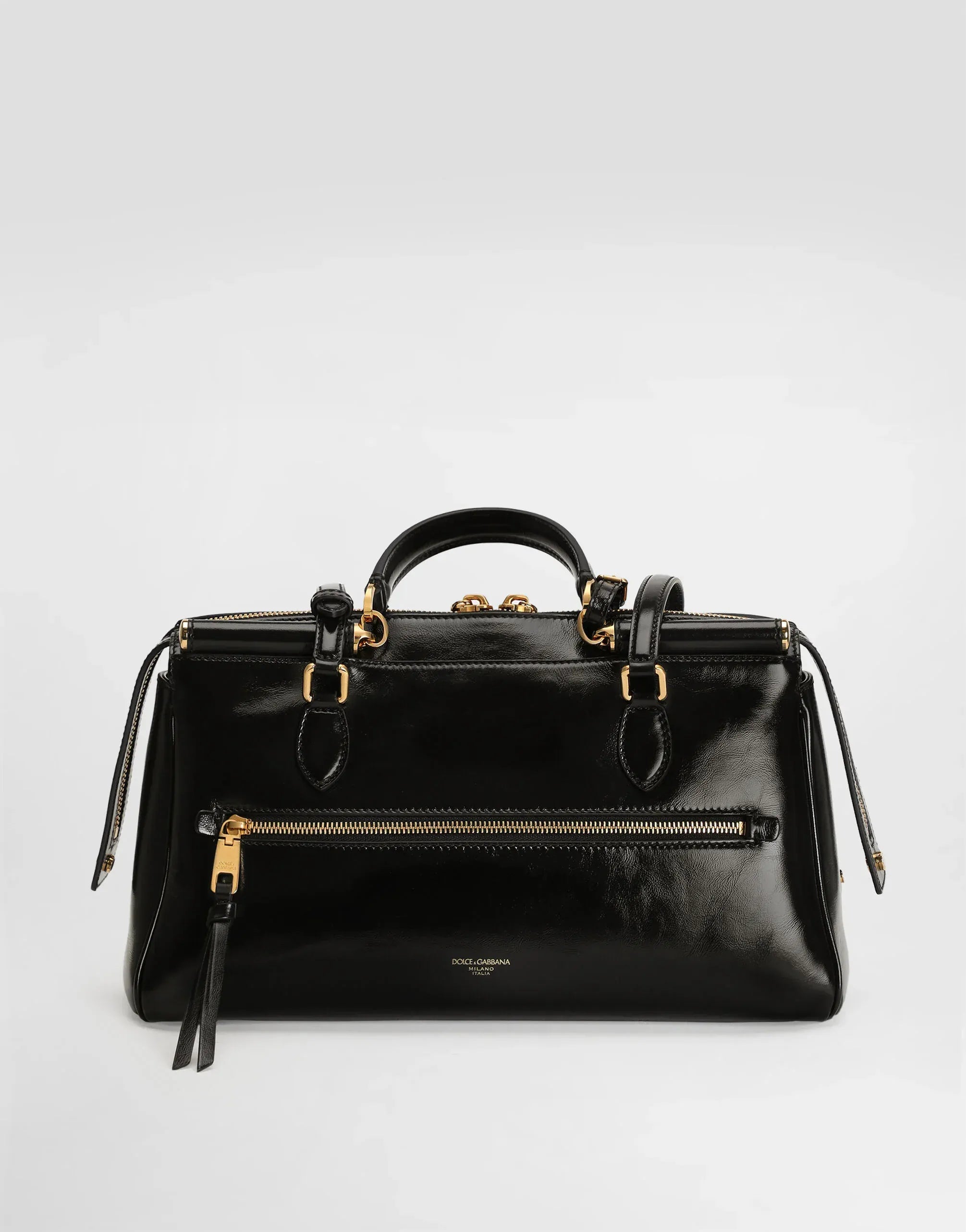 Dolce & Gabbana Black Medium Vittoria Leather Handbag