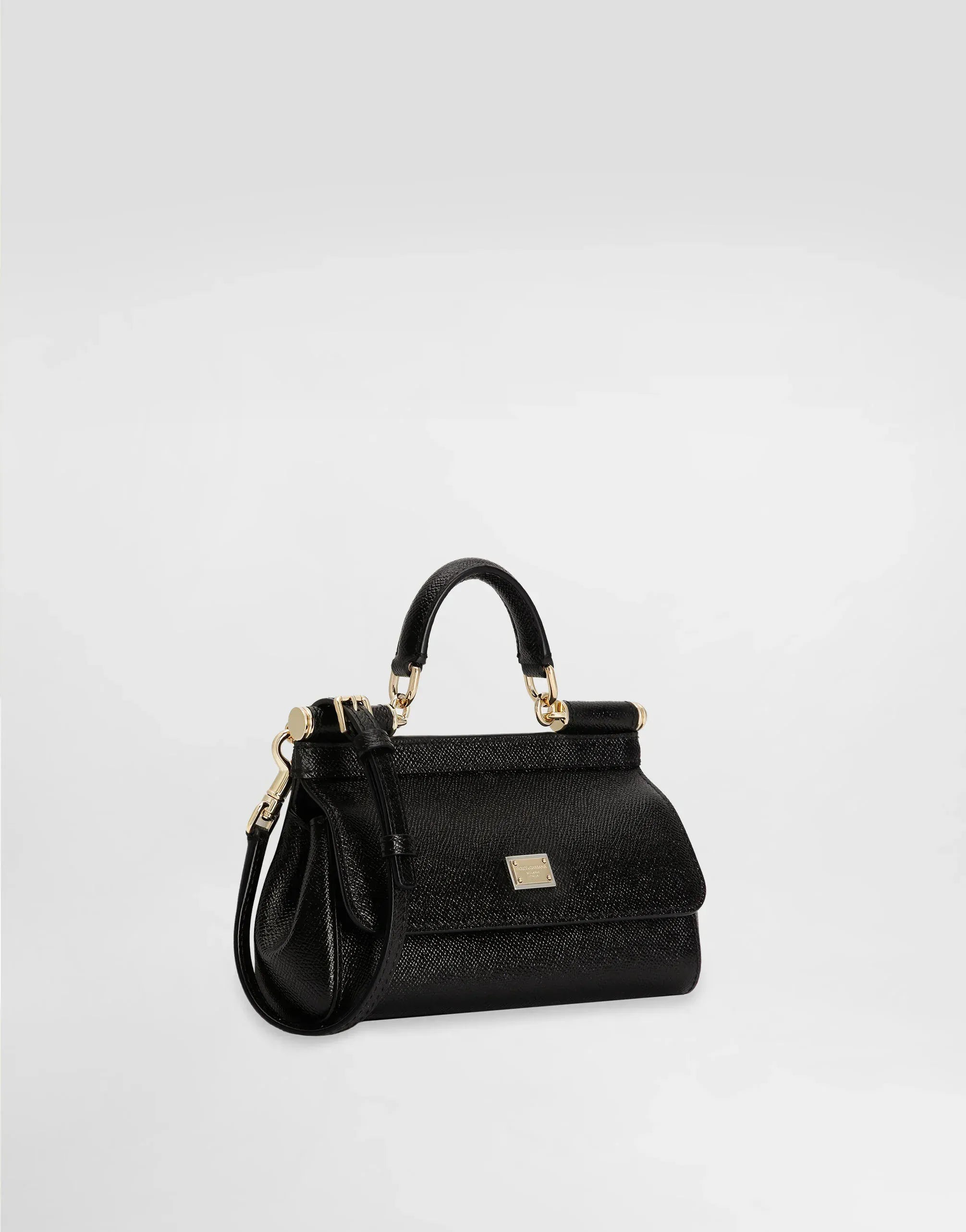 Dolce & Gabbana Black Mini Sicily Handbag