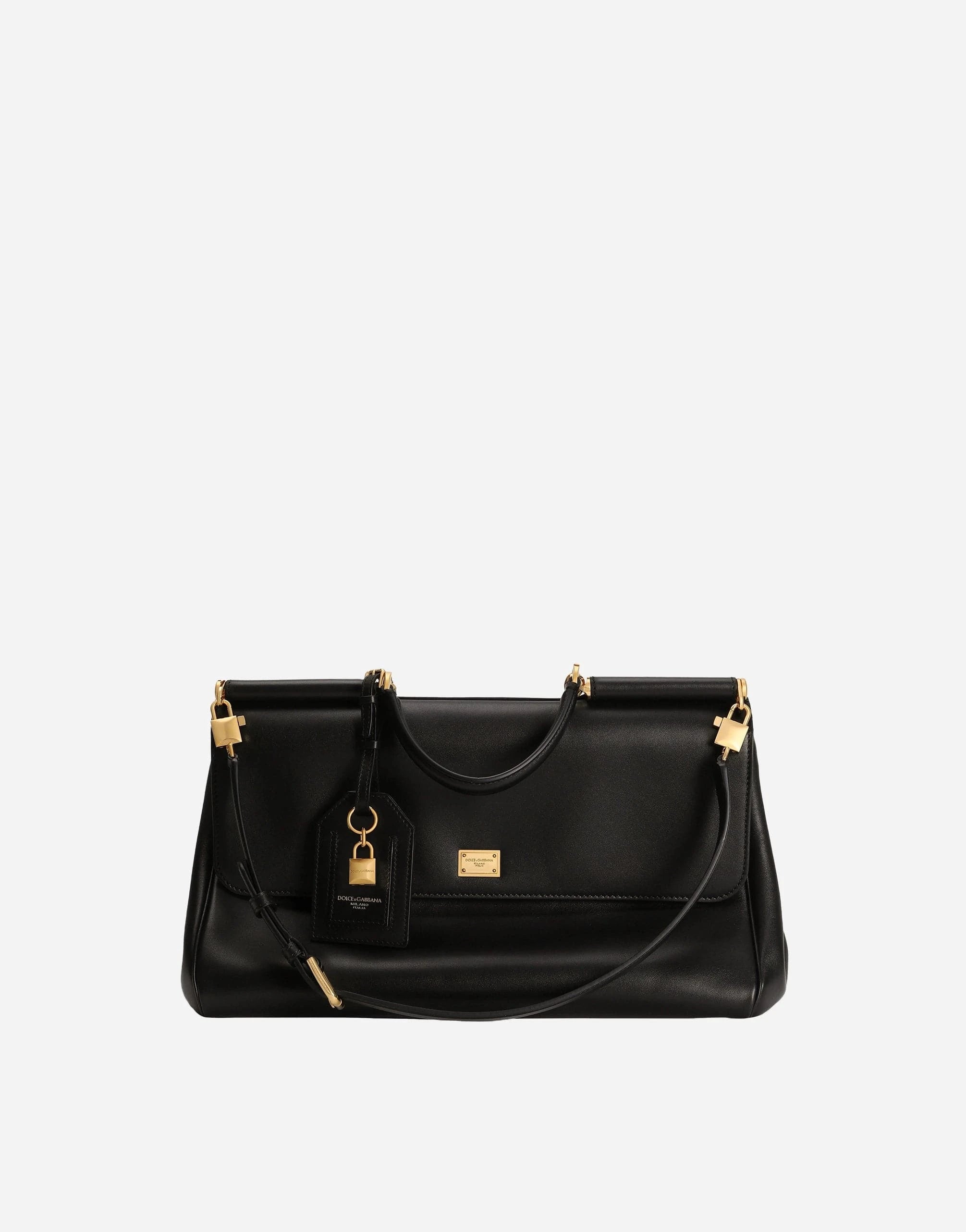 Dolce & Gabbana Black My Sicily Plongé Handbag