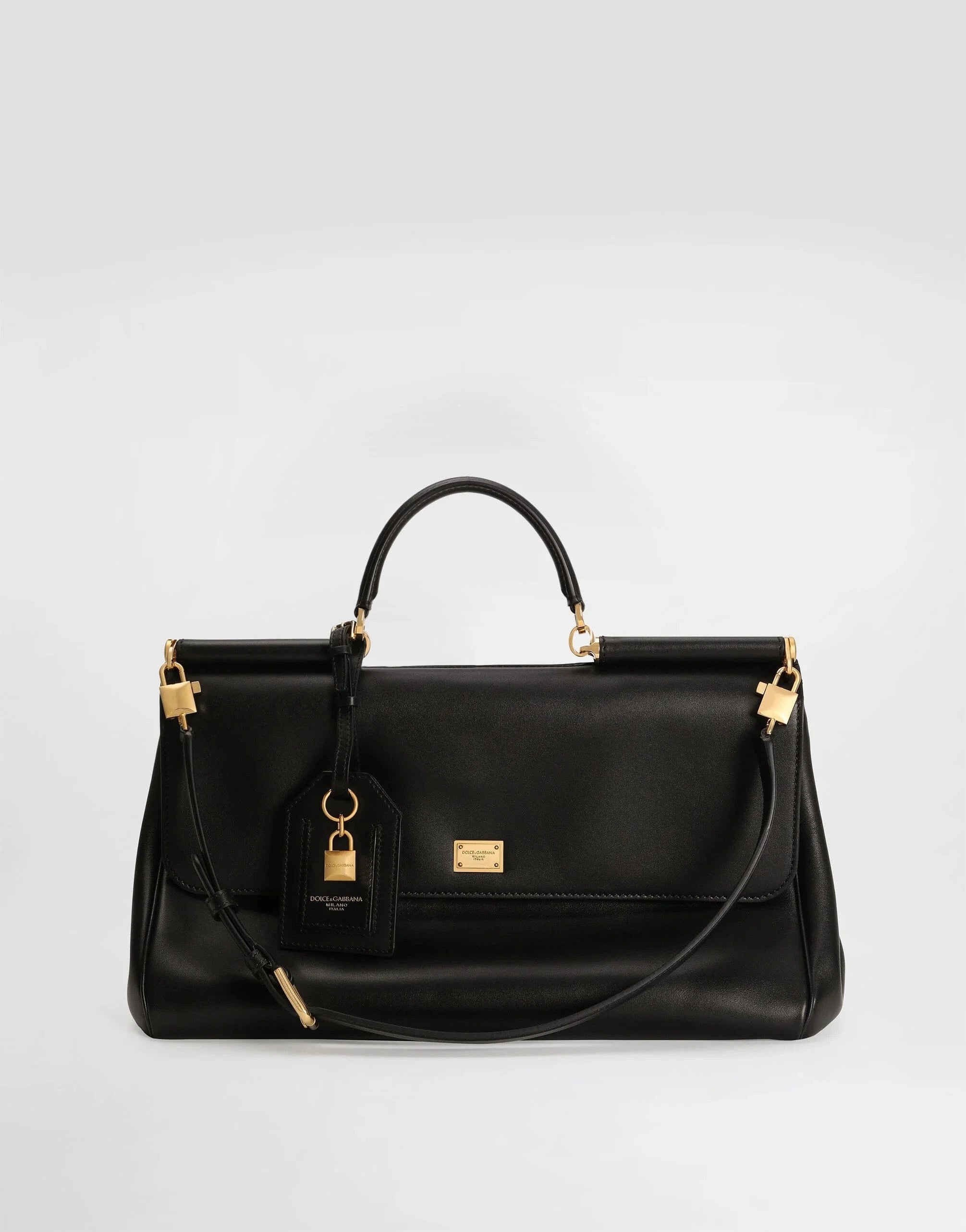 Dolce & Gabbana Black My Sicily Plongé Handbag
