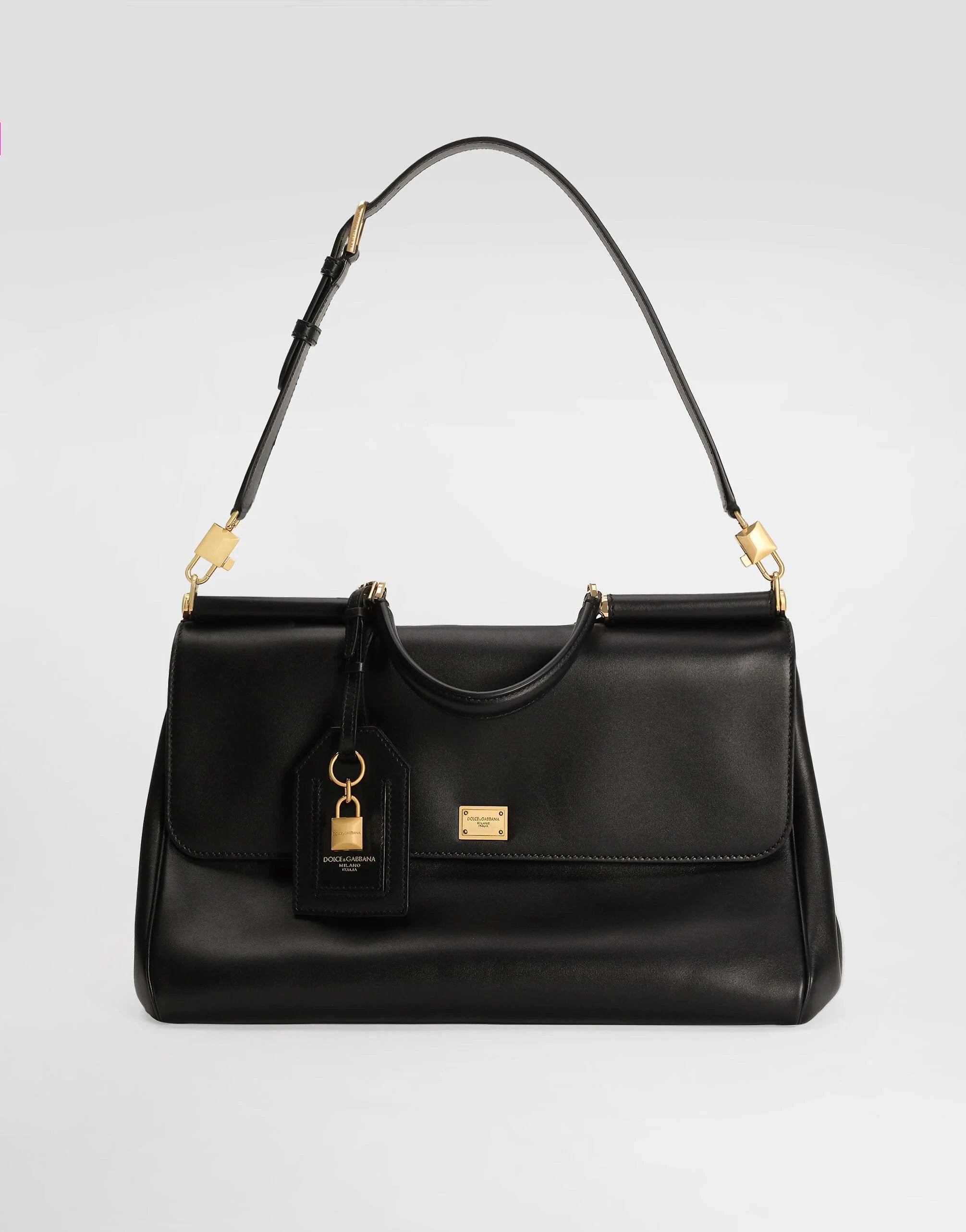 Dolce & Gabbana Black My Sicily Plongé Handbag