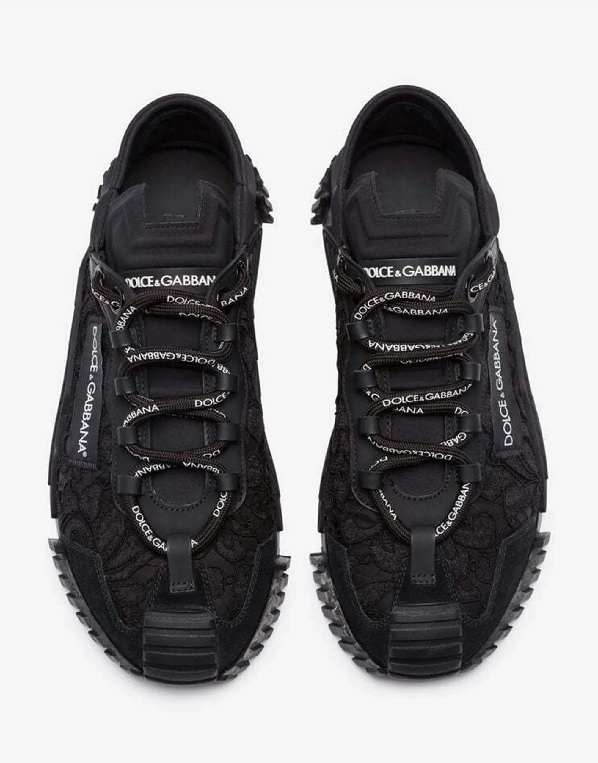 Dolce & Gabbana Black NS1 Mixed-Materials Sneakers