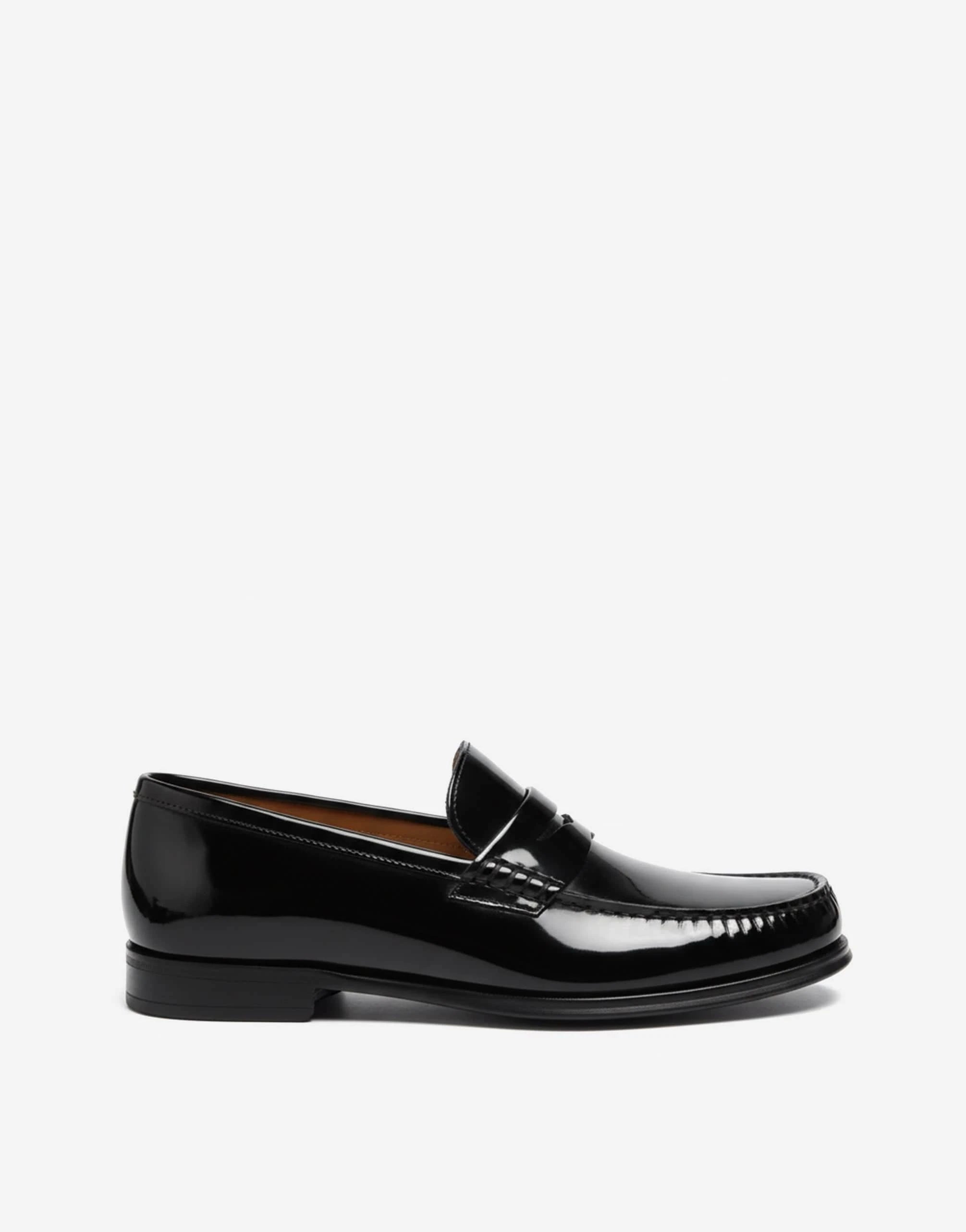 Dolce & Gabbana Black Penny Leather Loafers