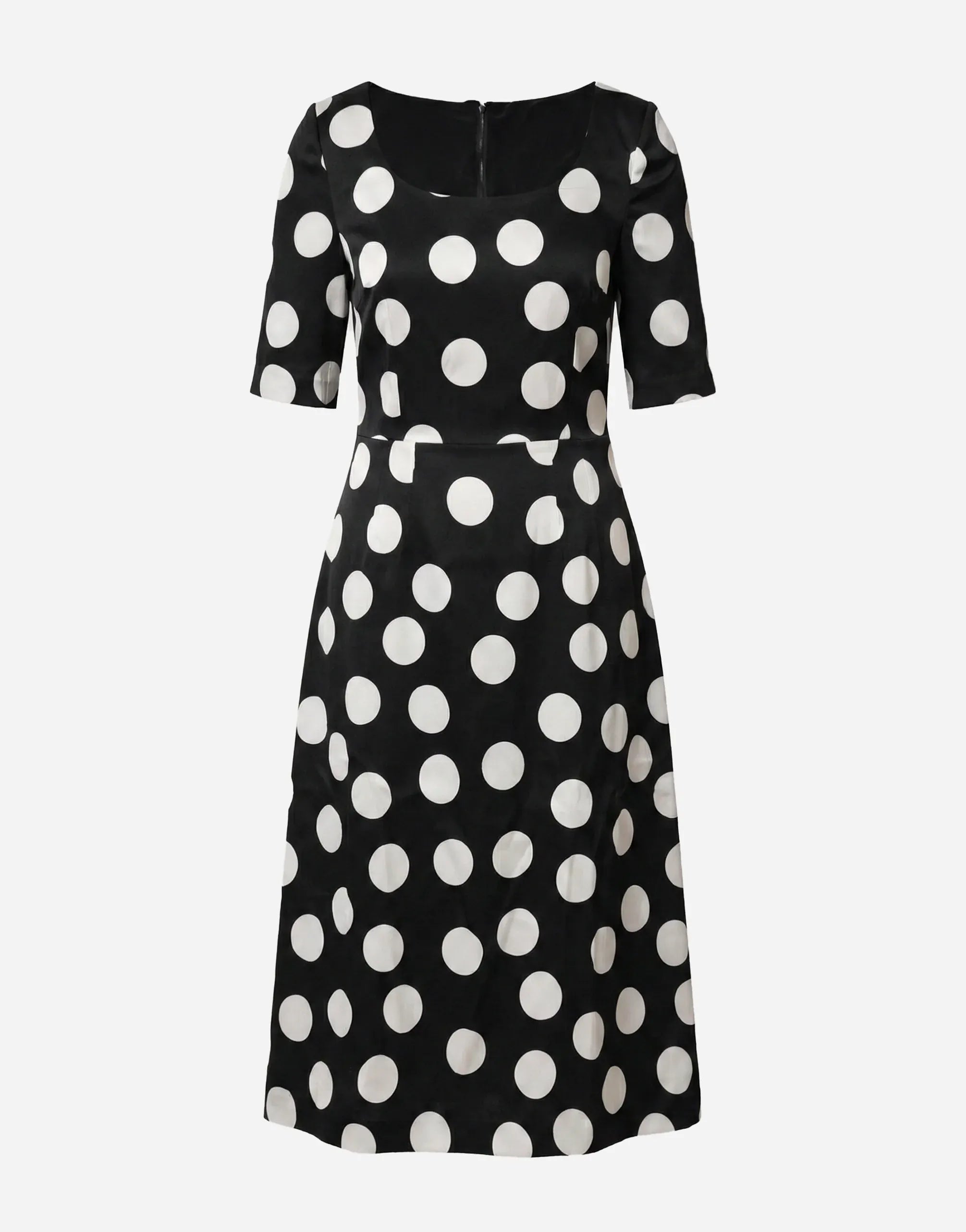 Dolce & Gabbana Black Polka Dot Midi Dress