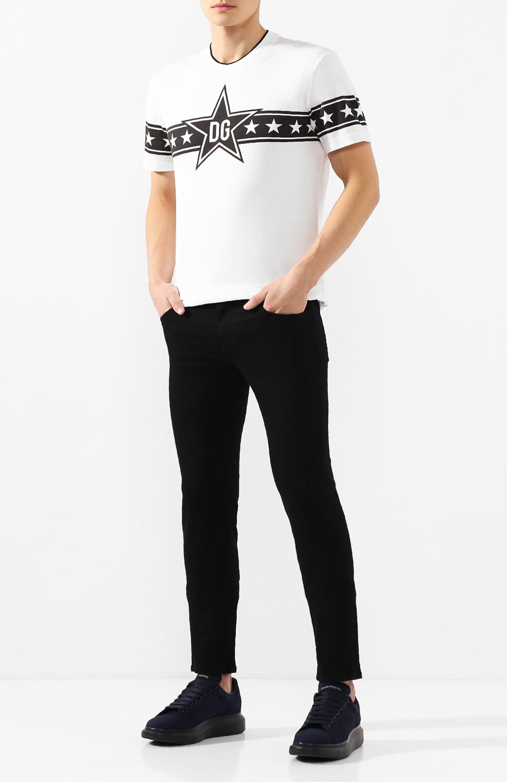 Dolce & Gabbana Black Slim-Fit Denim Jeans