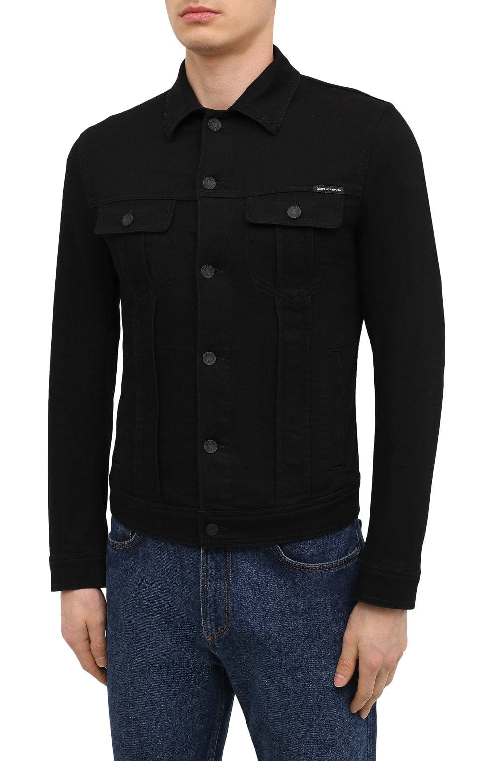 Dolce & Gabbana Black Stretch Denim Jacket