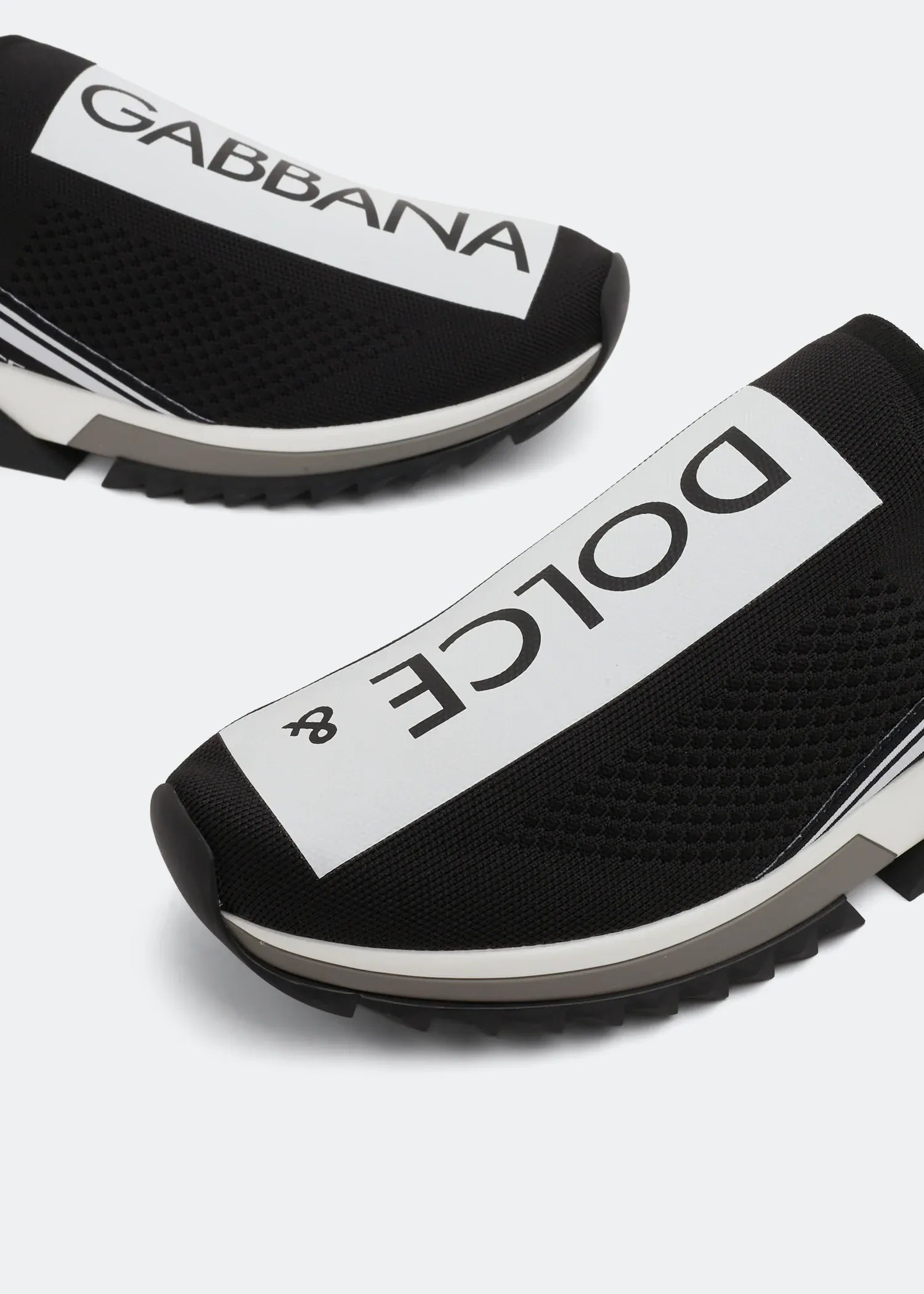 Dolce & Gabbana Black Stretch Mesh Sorrento Sneaker