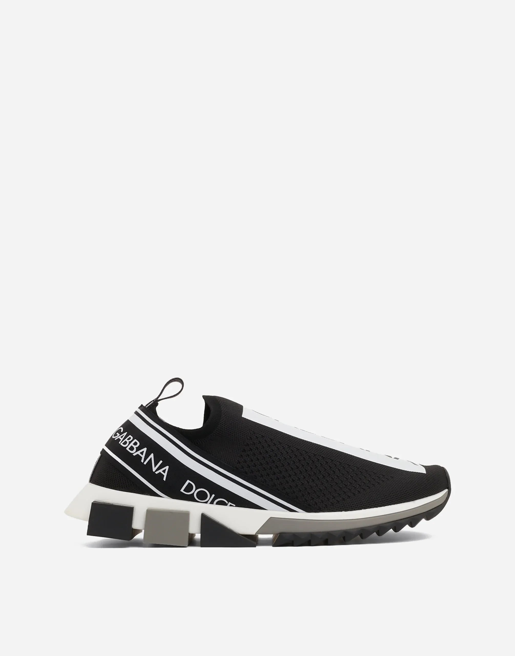 Dolce & Gabbana Black Stretch Mesh Sorrento Sneaker