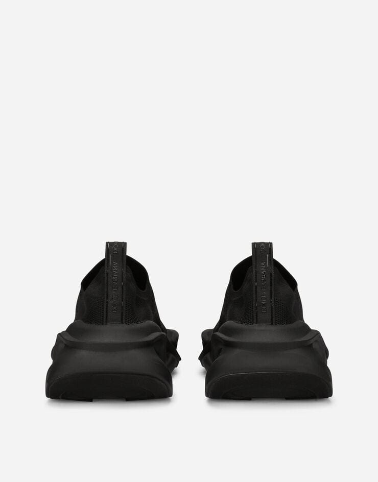 Dolce & Gabbana Black Stretch Mesh Wave Sneakers