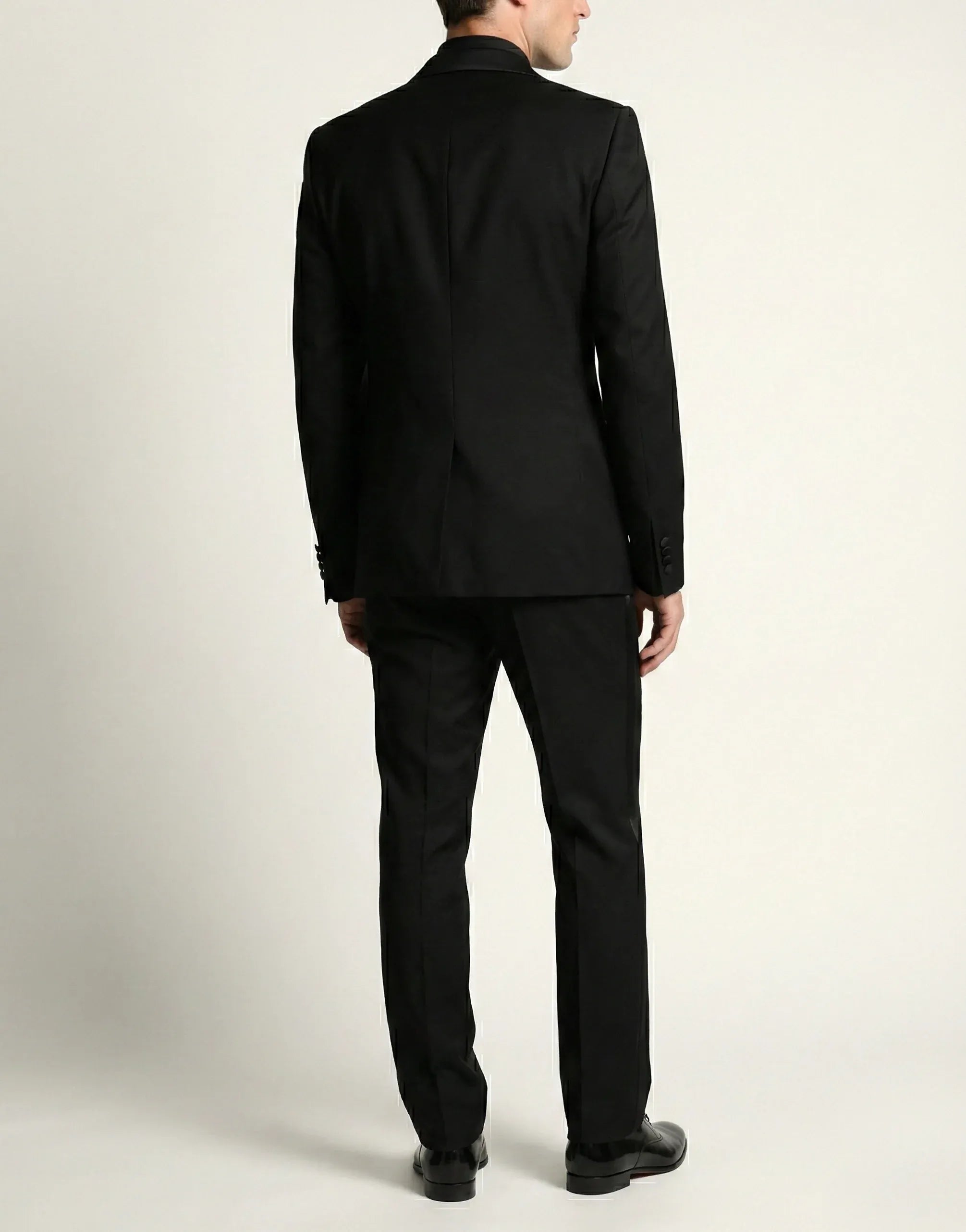 Dolce & Gabbana Black Two-Piece Wool Tailored Suit
