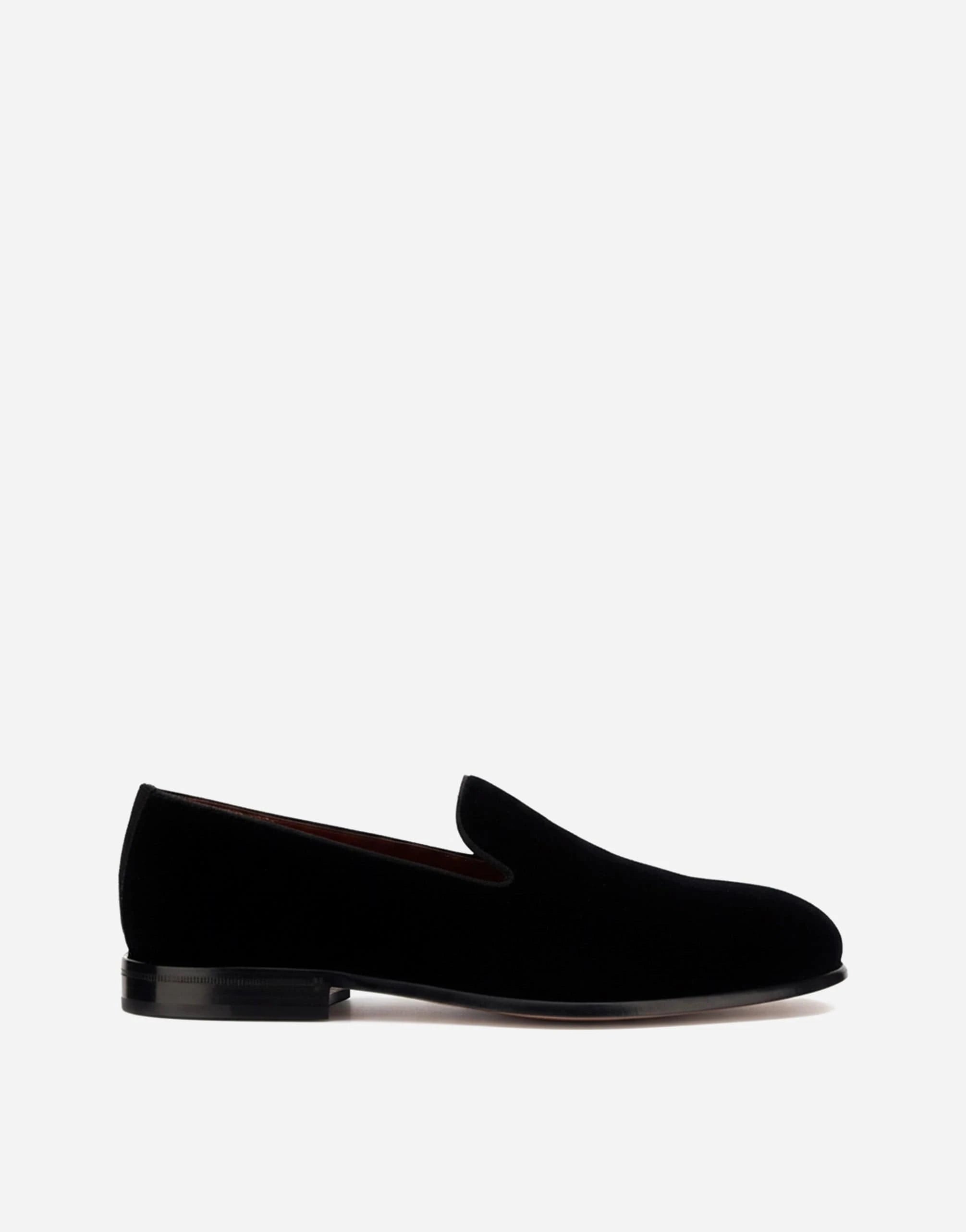 Dolce & Gabbana Black Velvet Slippers