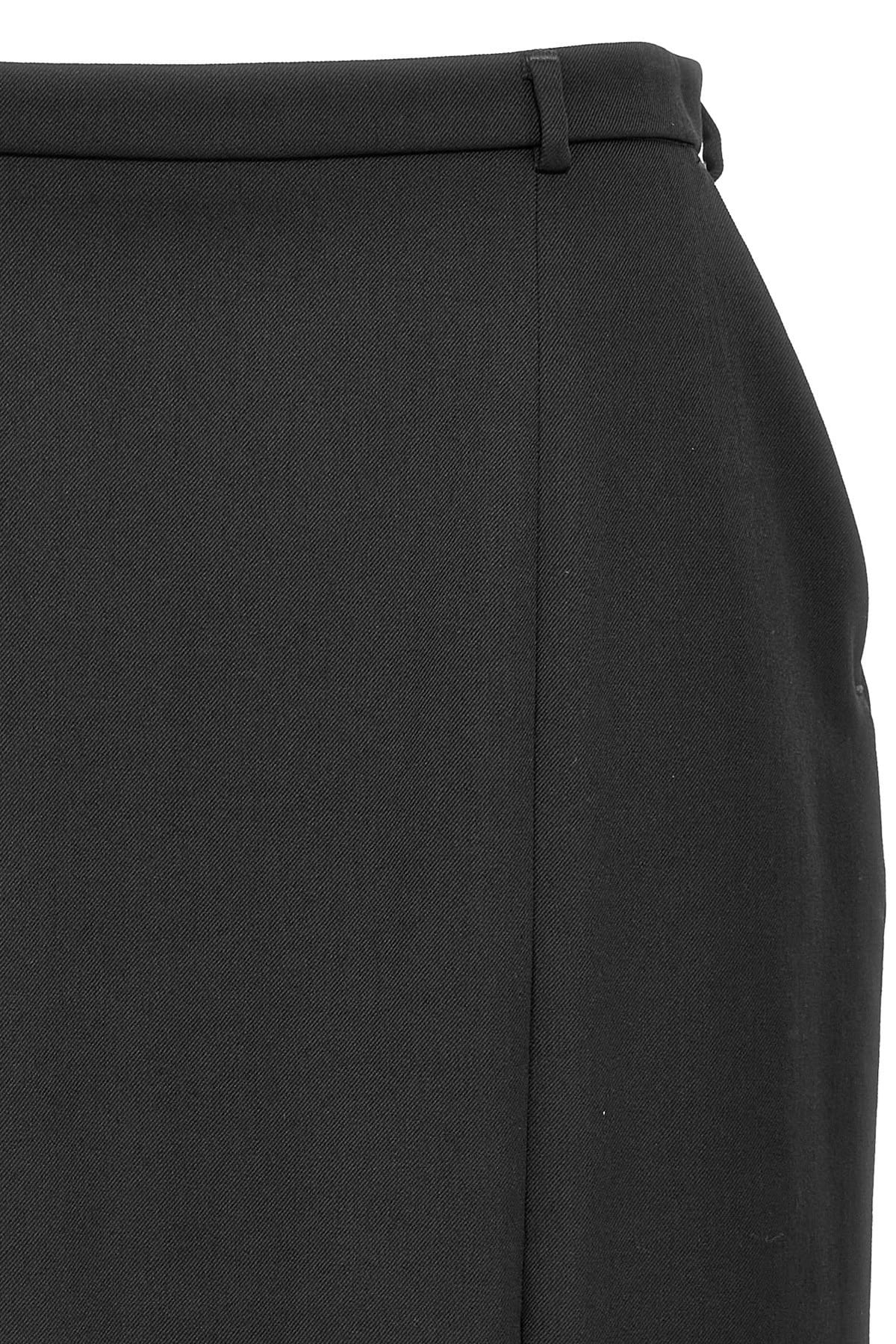 Dolce & Gabbana Dolce & Gabbana Black Wool Slit Skirt