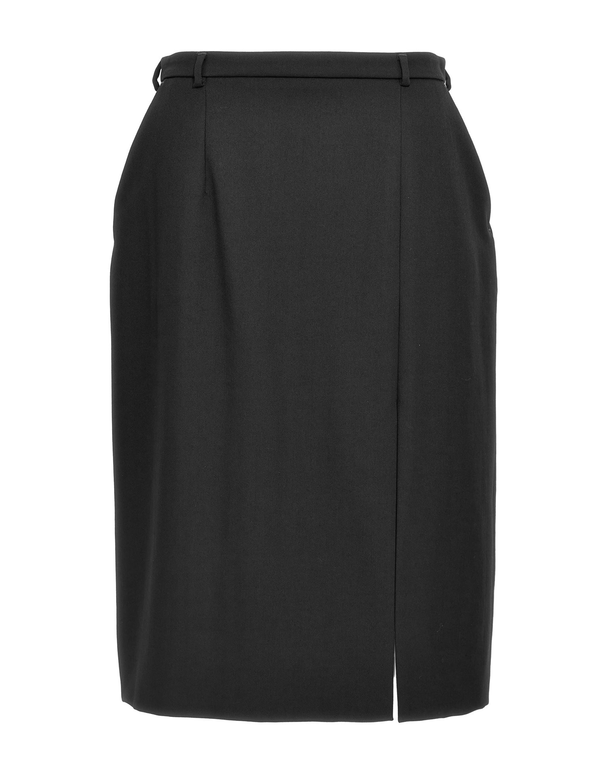 Dolce & Gabbana Dolce & Gabbana Black Wool Slit Skirt
