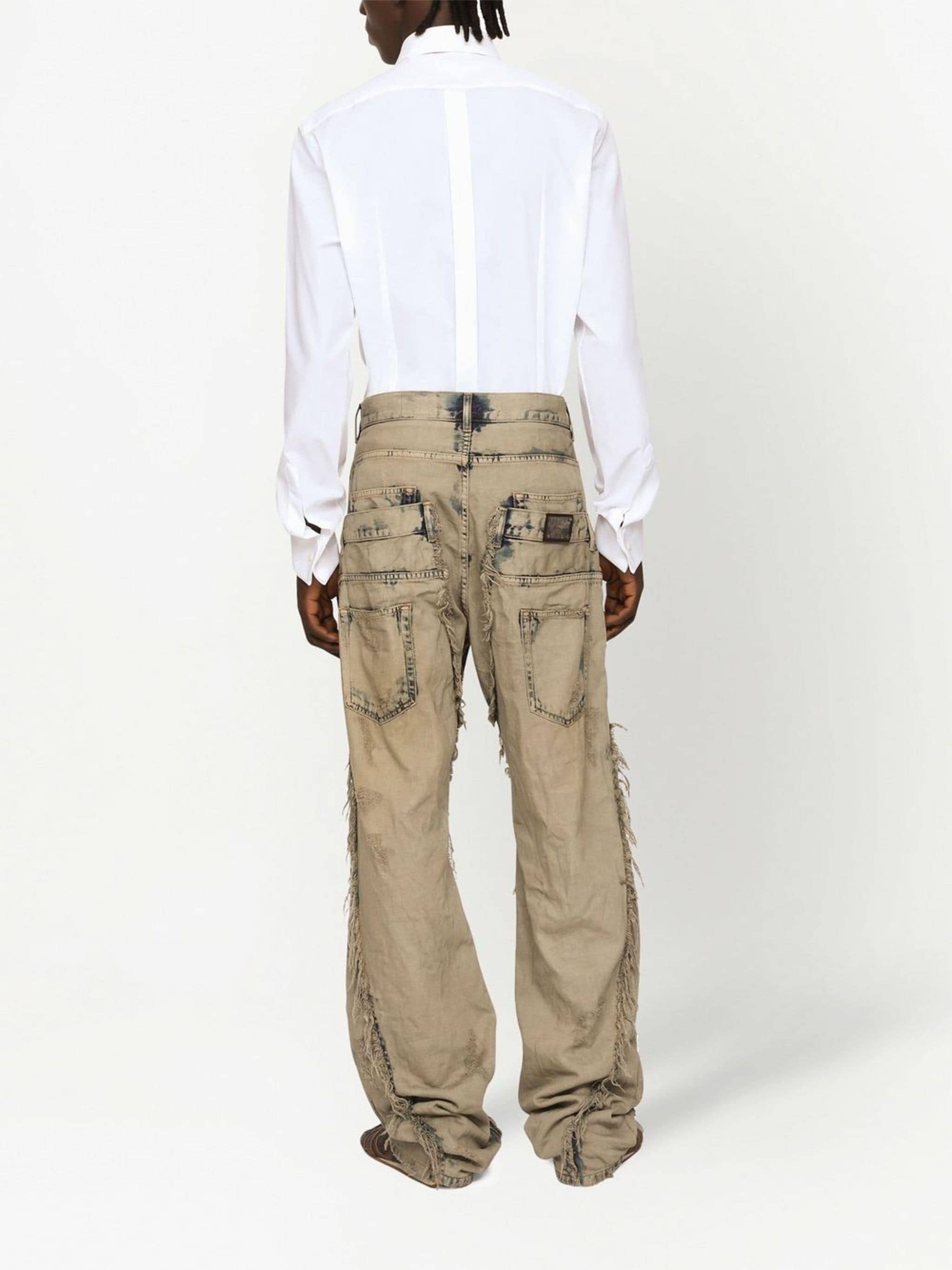 Dolce & Gabbana Dolce & Gabbana Bleached Deconstructed Jeans