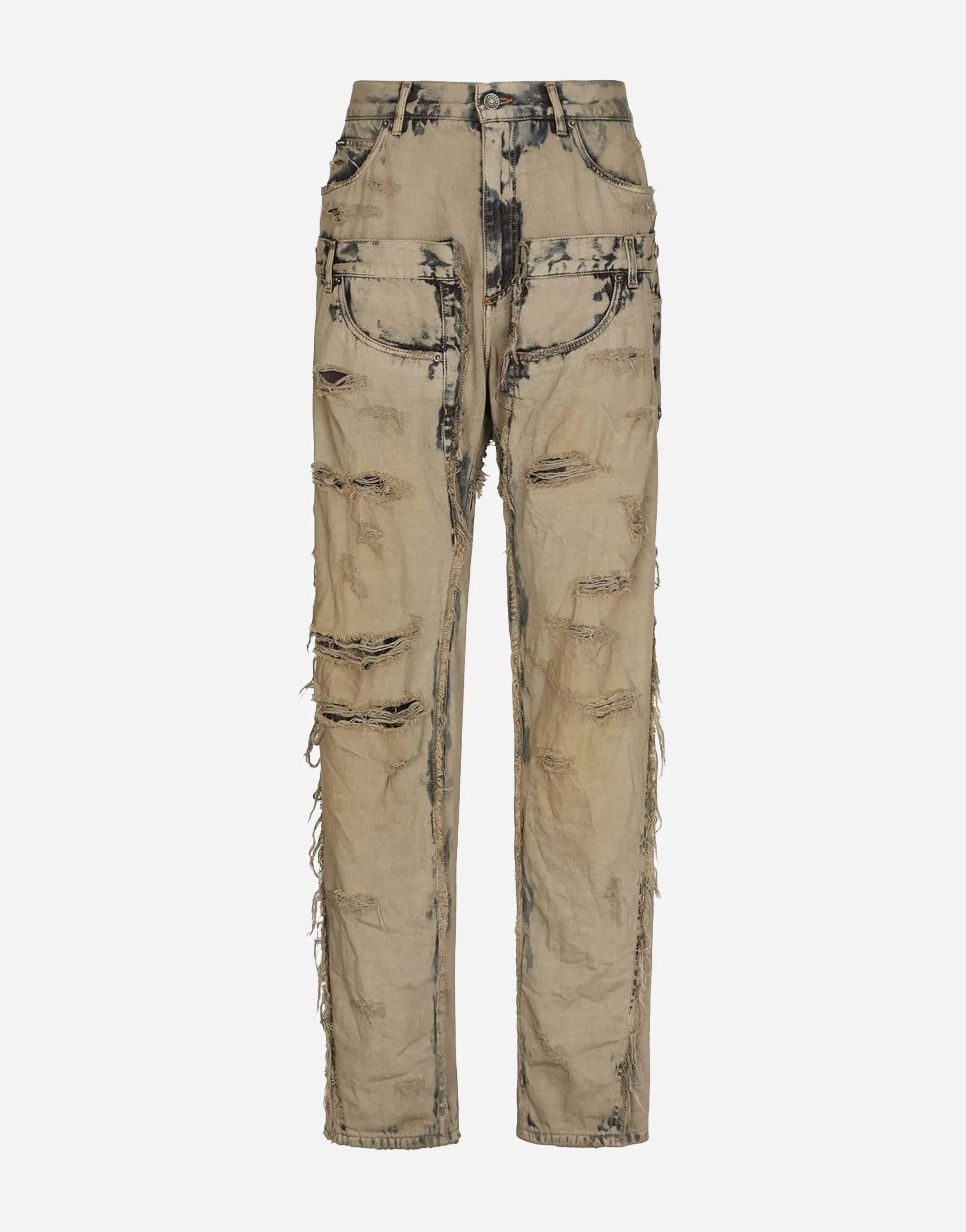 Dolce & Gabbana Dolce & Gabbana Bleached Deconstructed Jeans