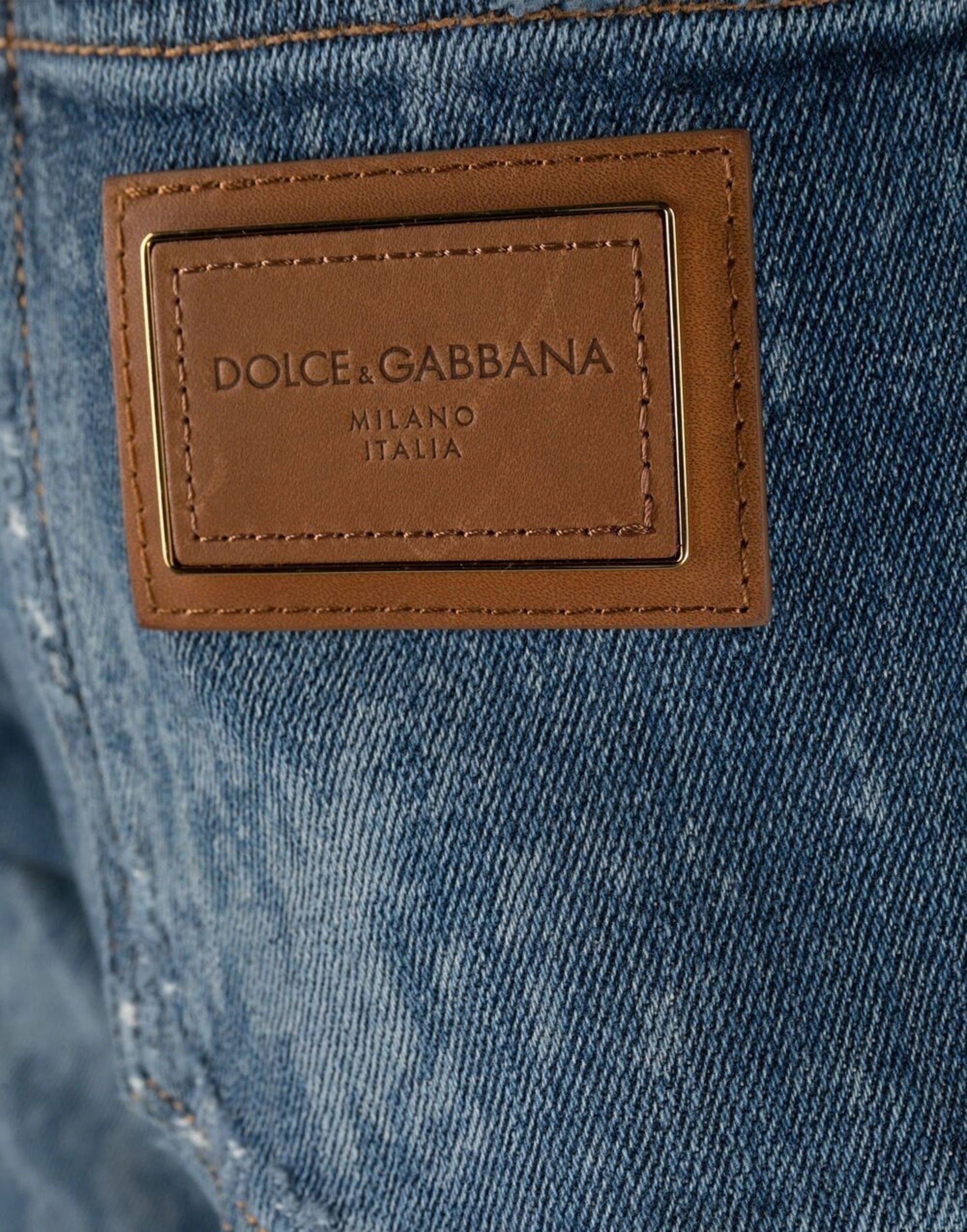 Dolce & Gabbana Bleached-Effect Slim-Fit Jeans