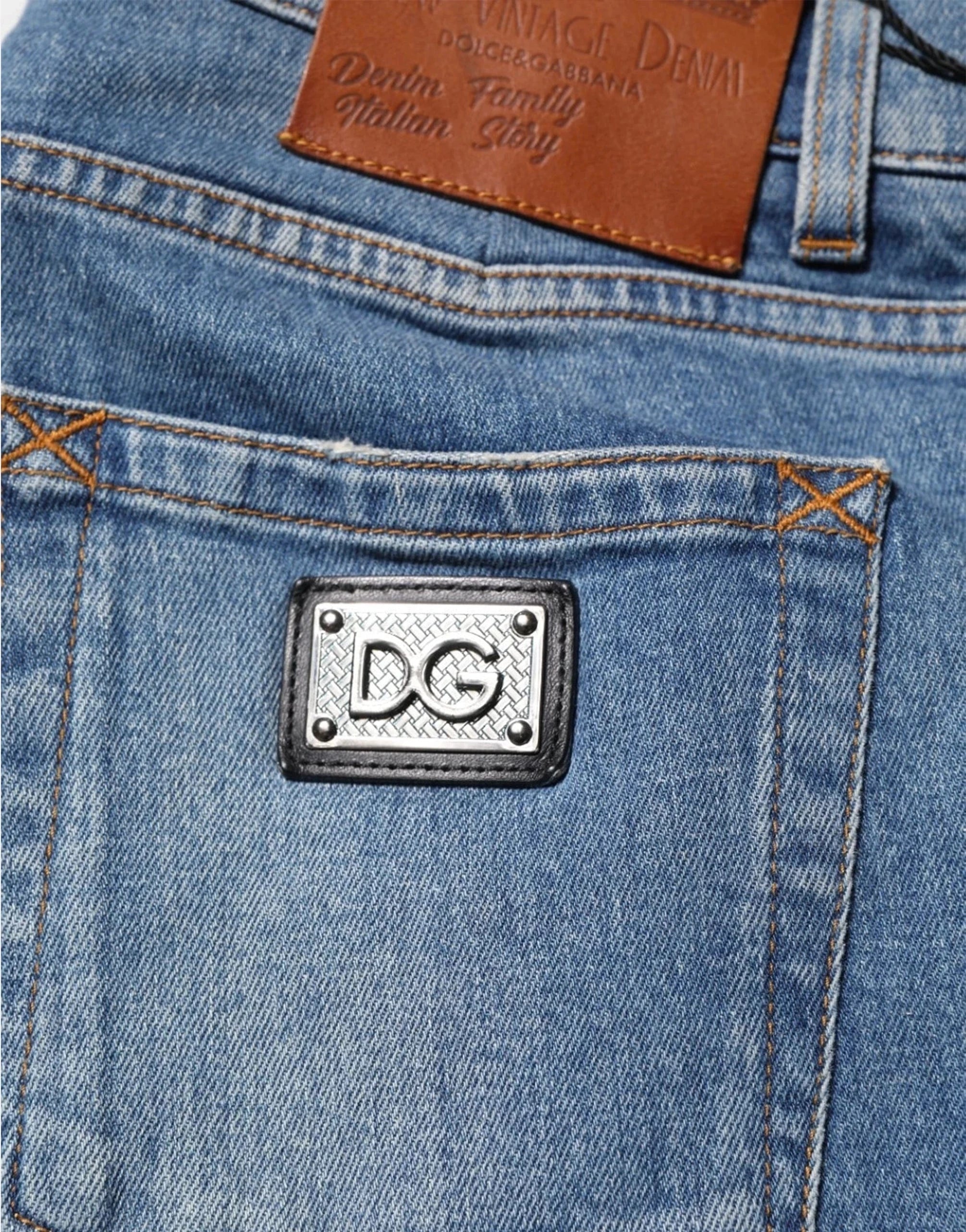 Dolce & Gabbana Blue Stretch Skinny Jeans