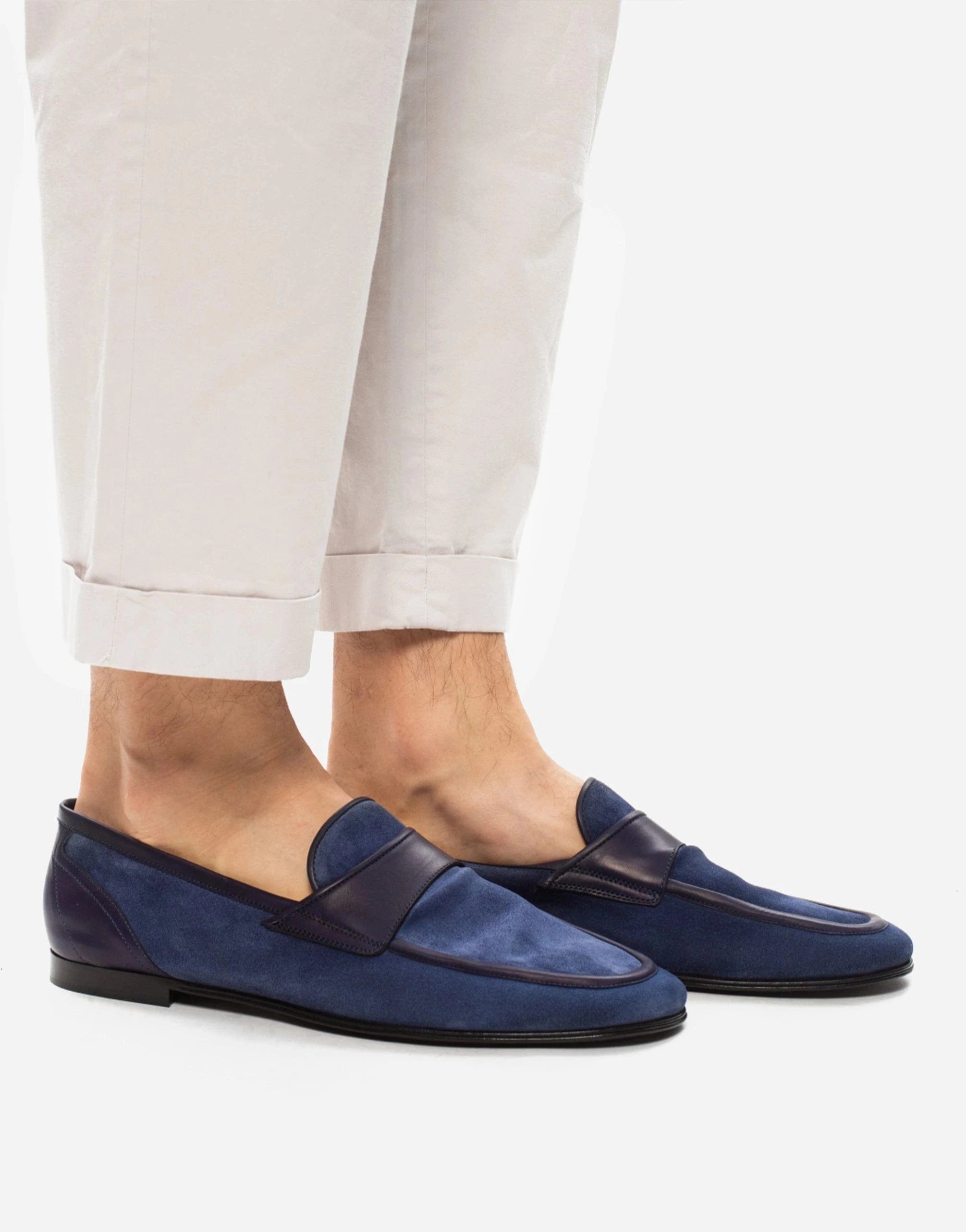 Dolce & Gabbana Blue Suede Loafers
