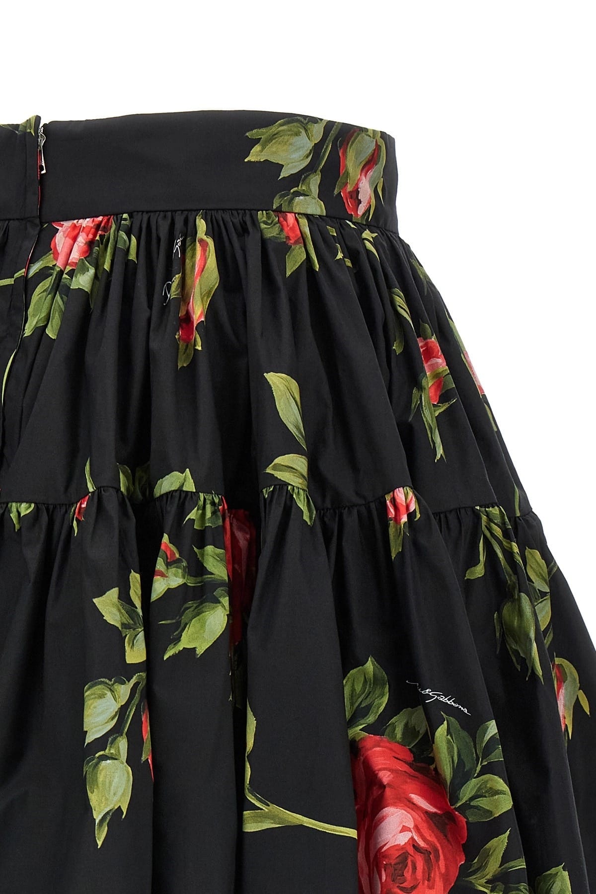 Dolce & Gabbana Dolce & Gabbana Bouquet Rose Cotton Mini Skirt