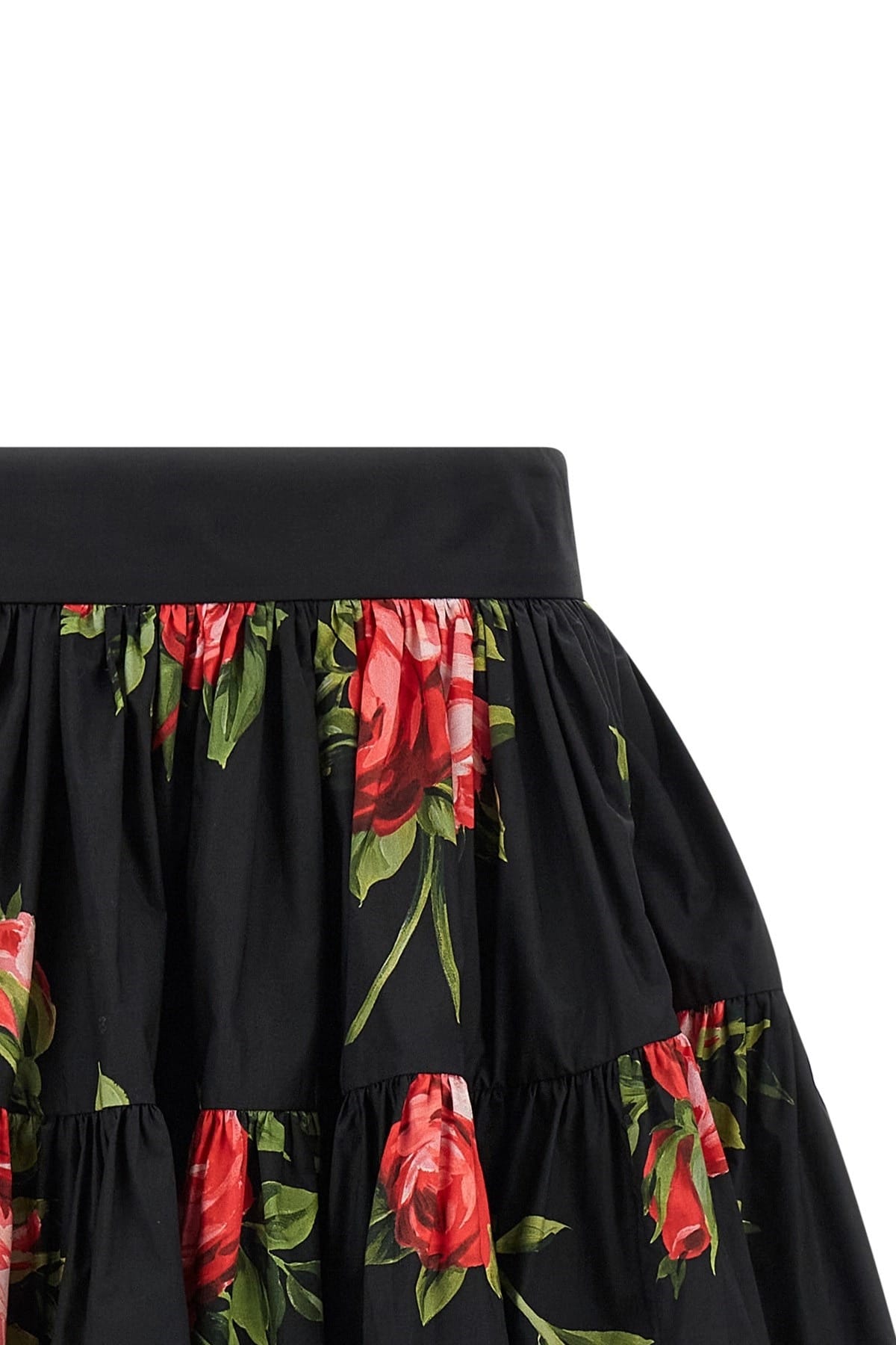Minigonna in cotone Bouquet Rose Dolce & Gabbana