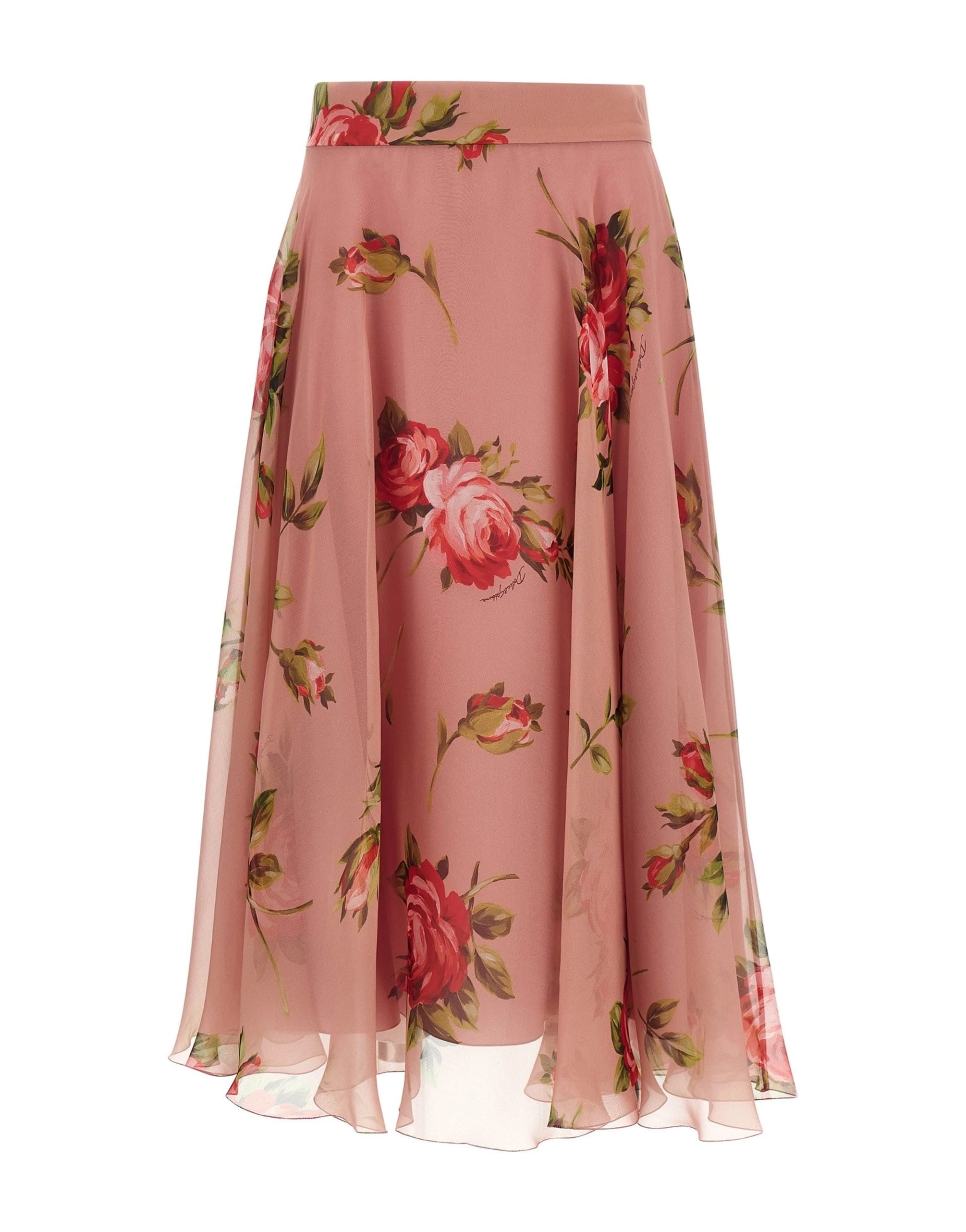 Dolce & Gabbana Dolce & Gabbana Bouquet Rose Midi Skirt