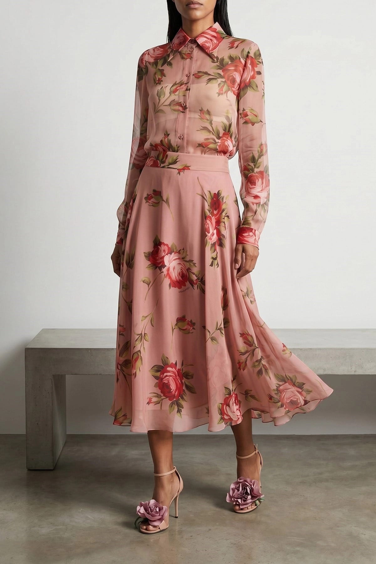 Dolce & Gabbana Dolce & Gabbana Bouquet Rose Shirt
