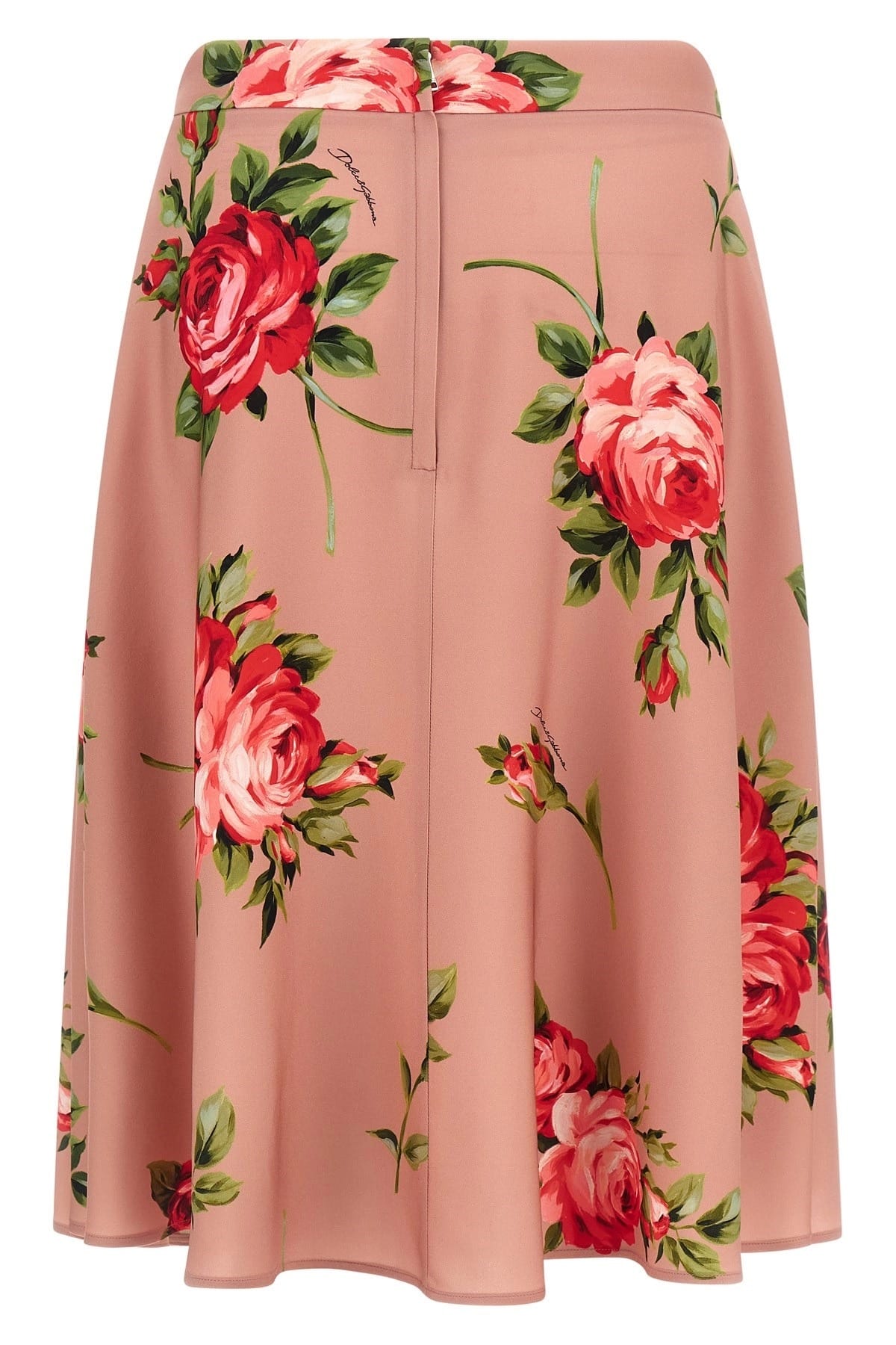 Dolce & Gabbana Dolce & Gabbana Bouquet Rose Silk Skirt