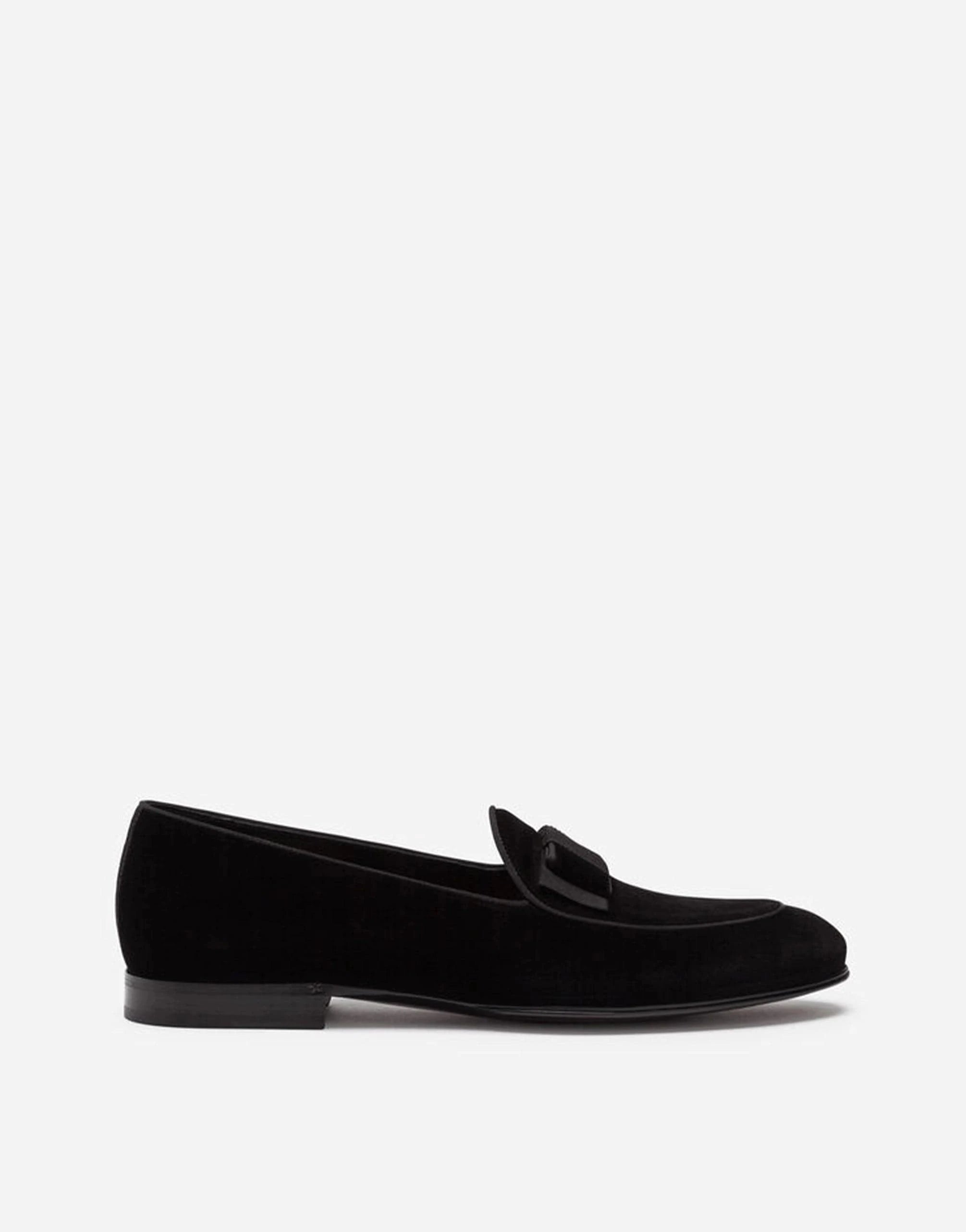 Dolce & Gabbana Bow Tie Velvet Loafers