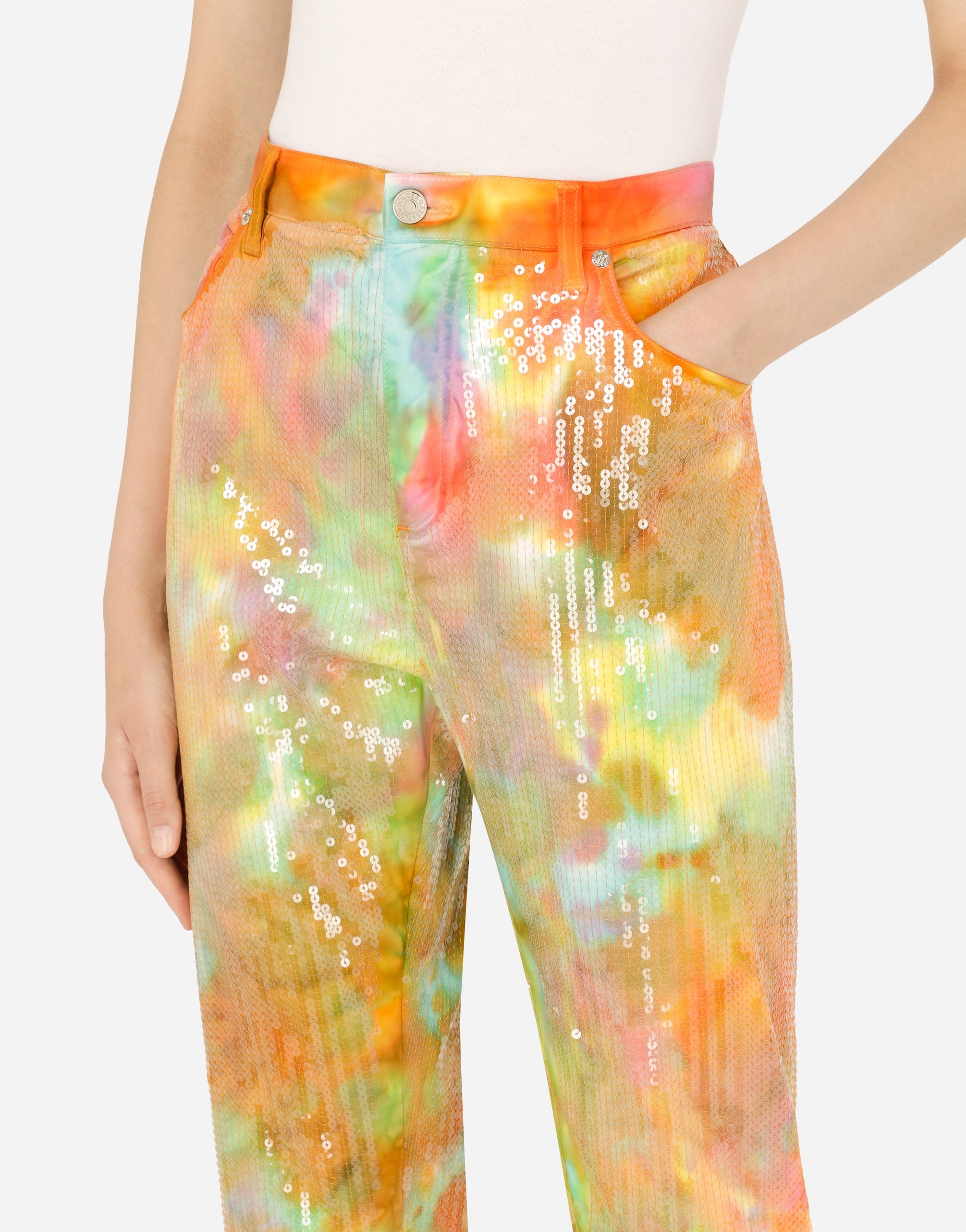 Dolce & Gabbana Boyfriend Jeans With Sequins