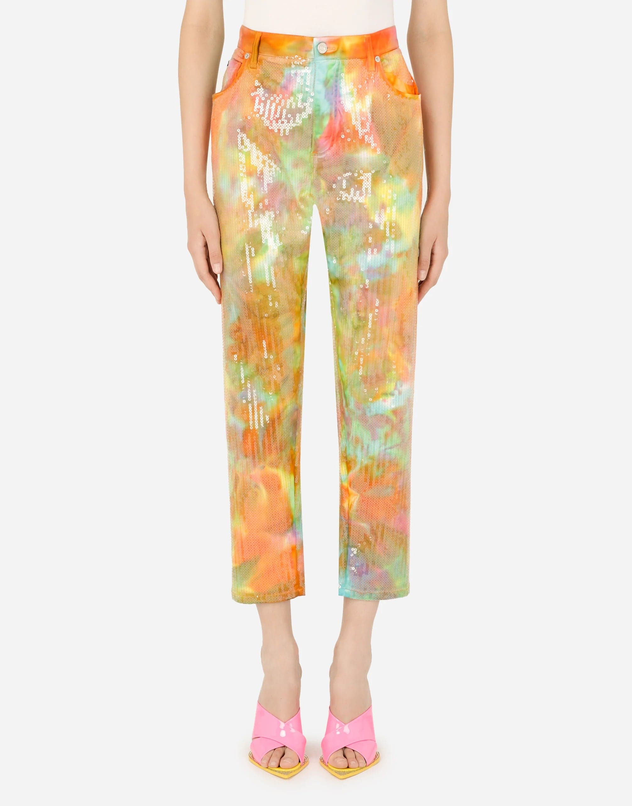 Dolce & Gabbana Boyfriend Jeans With Sequins