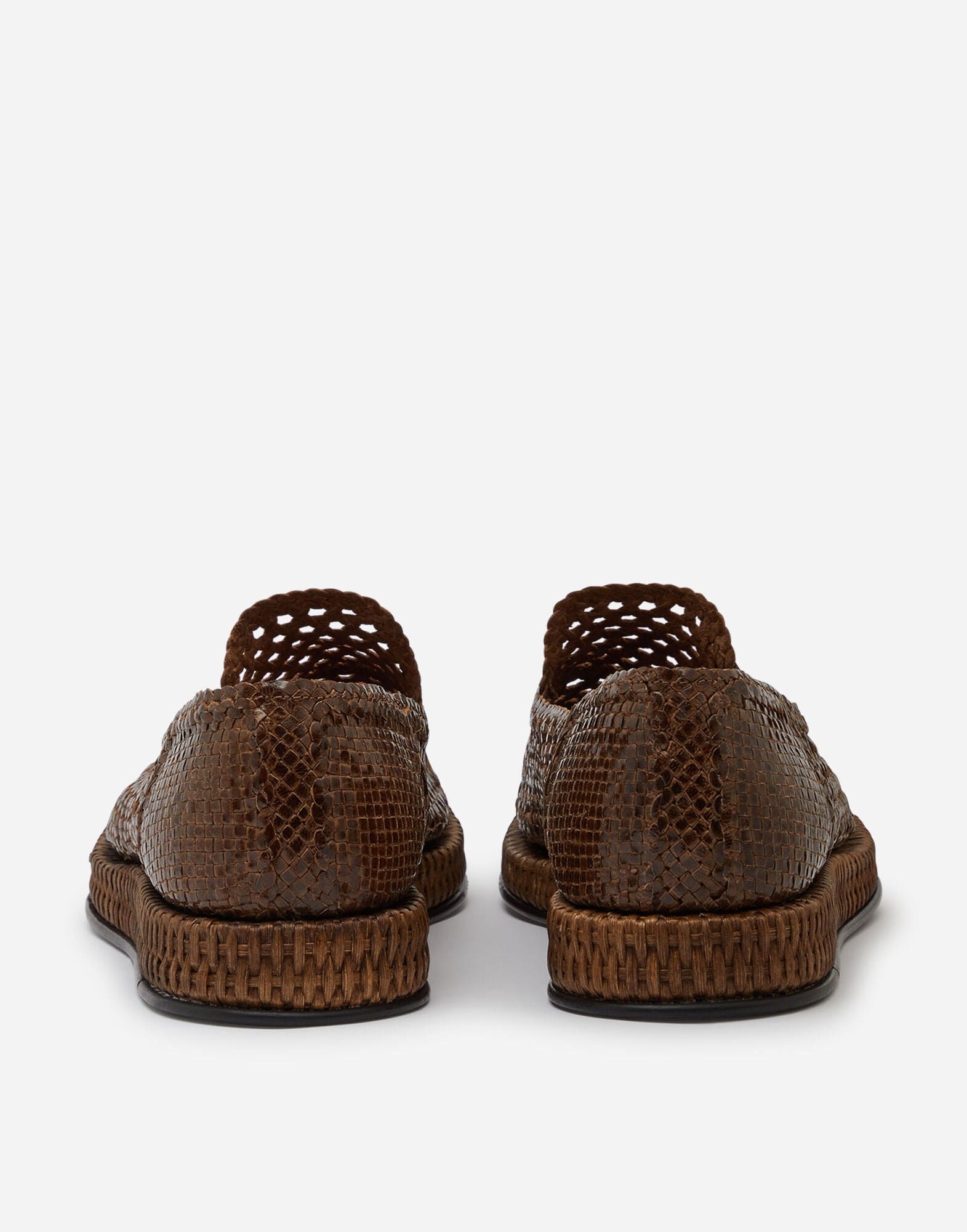 Dolce & Gabbana Braided Leather Derby Shoes