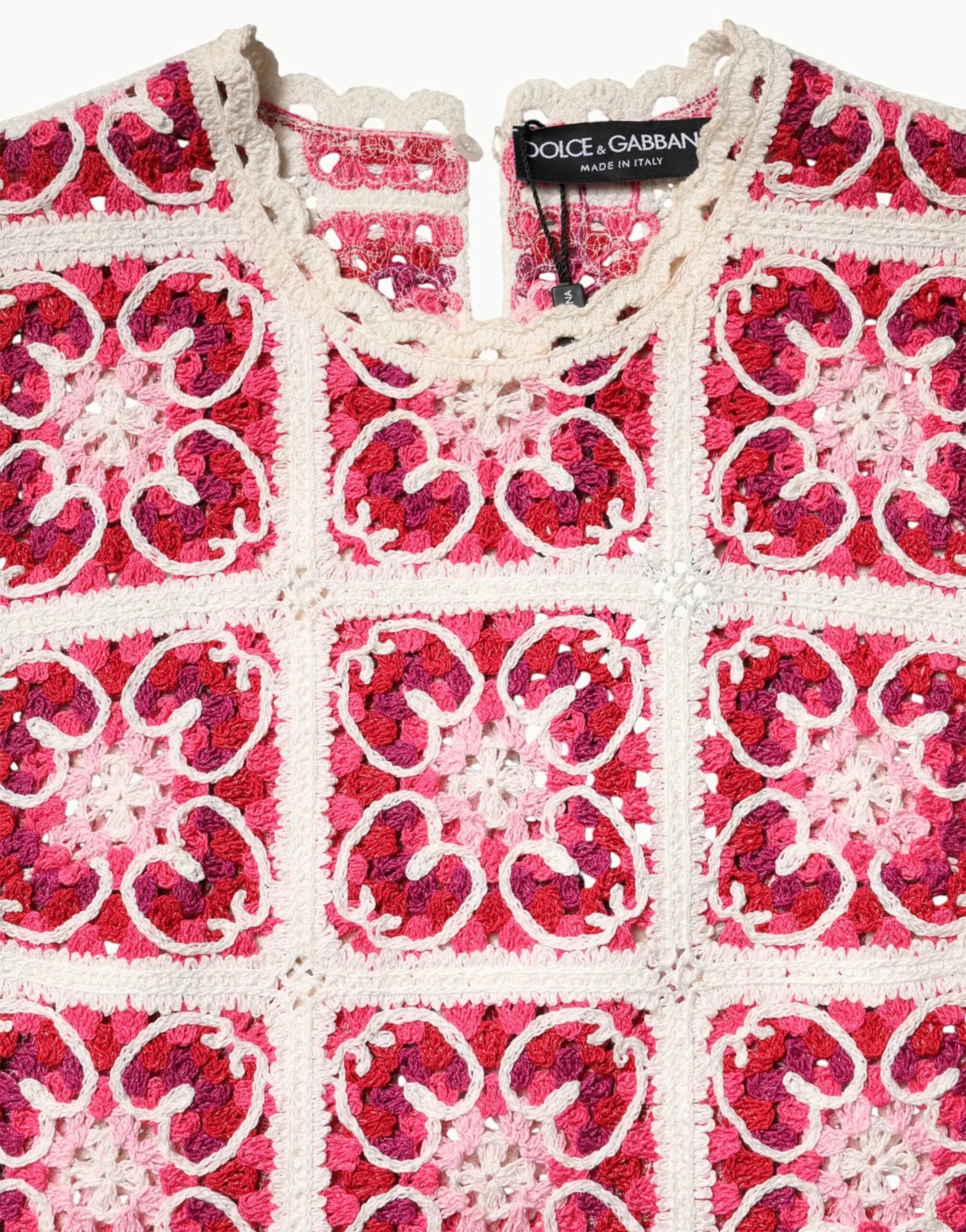 Dolce & Gabbana Brick-Stitched Crochet Mini Dress