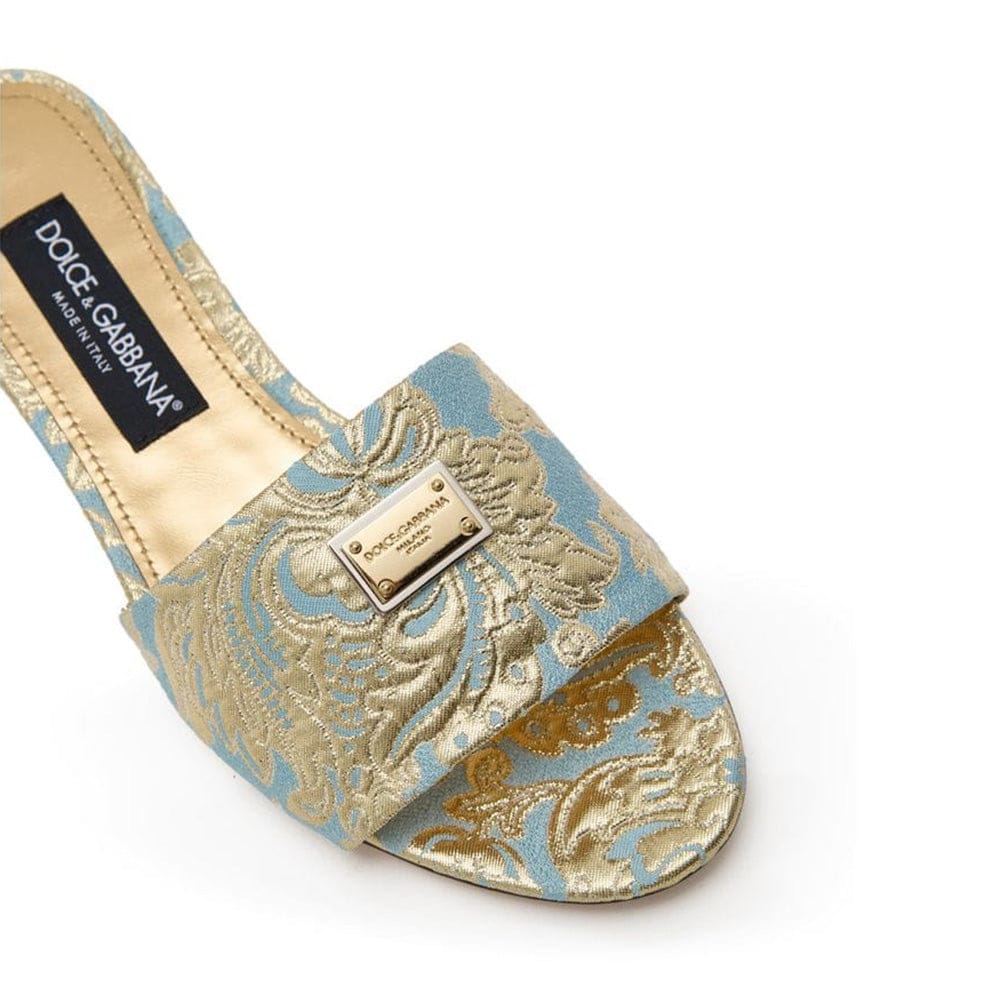 Dolce & Gabbana Brocade Logo-Plaque Slides
