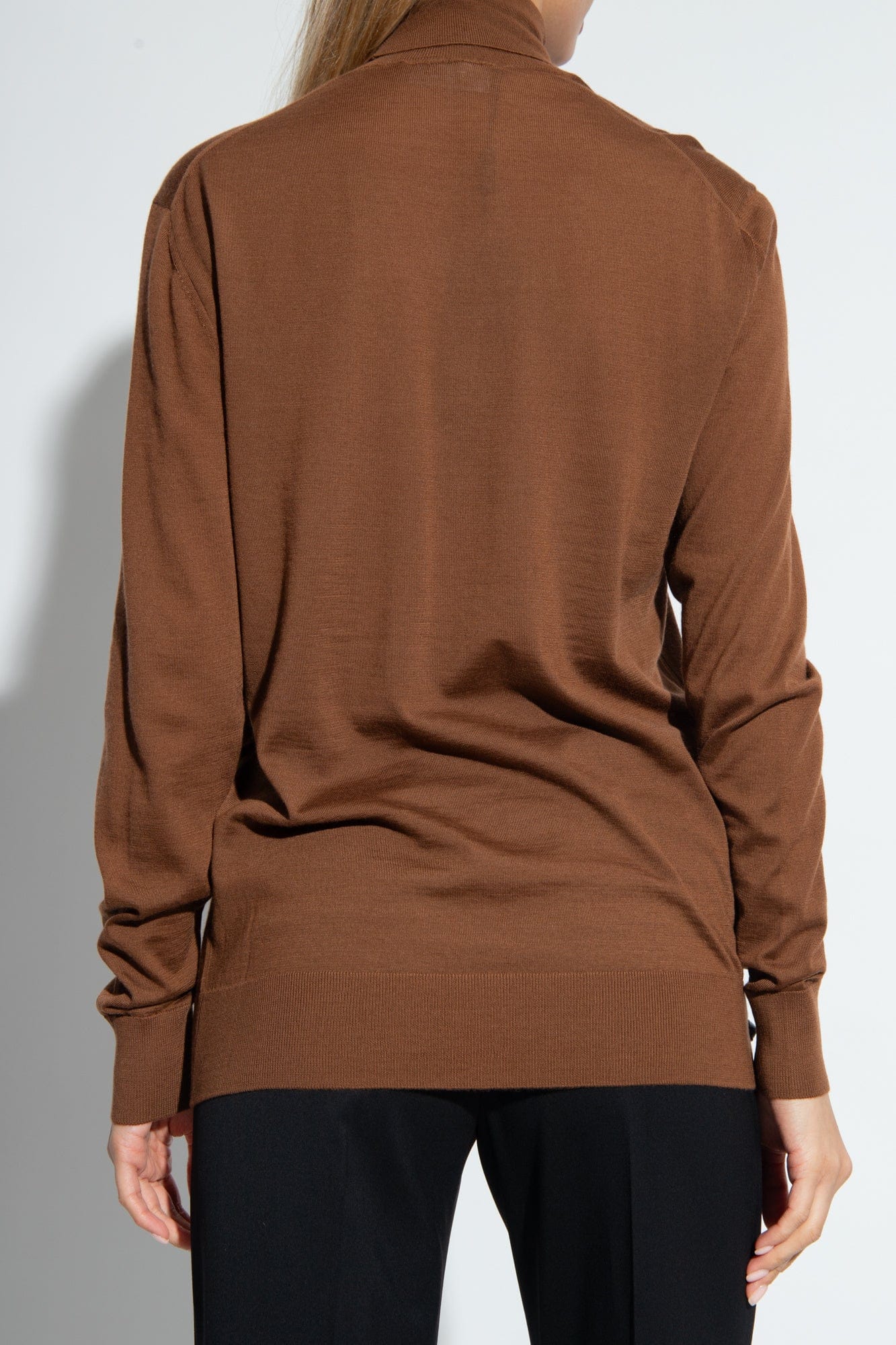 Dolce & Gabbana Brown Cashmere Turtleneck Sweater