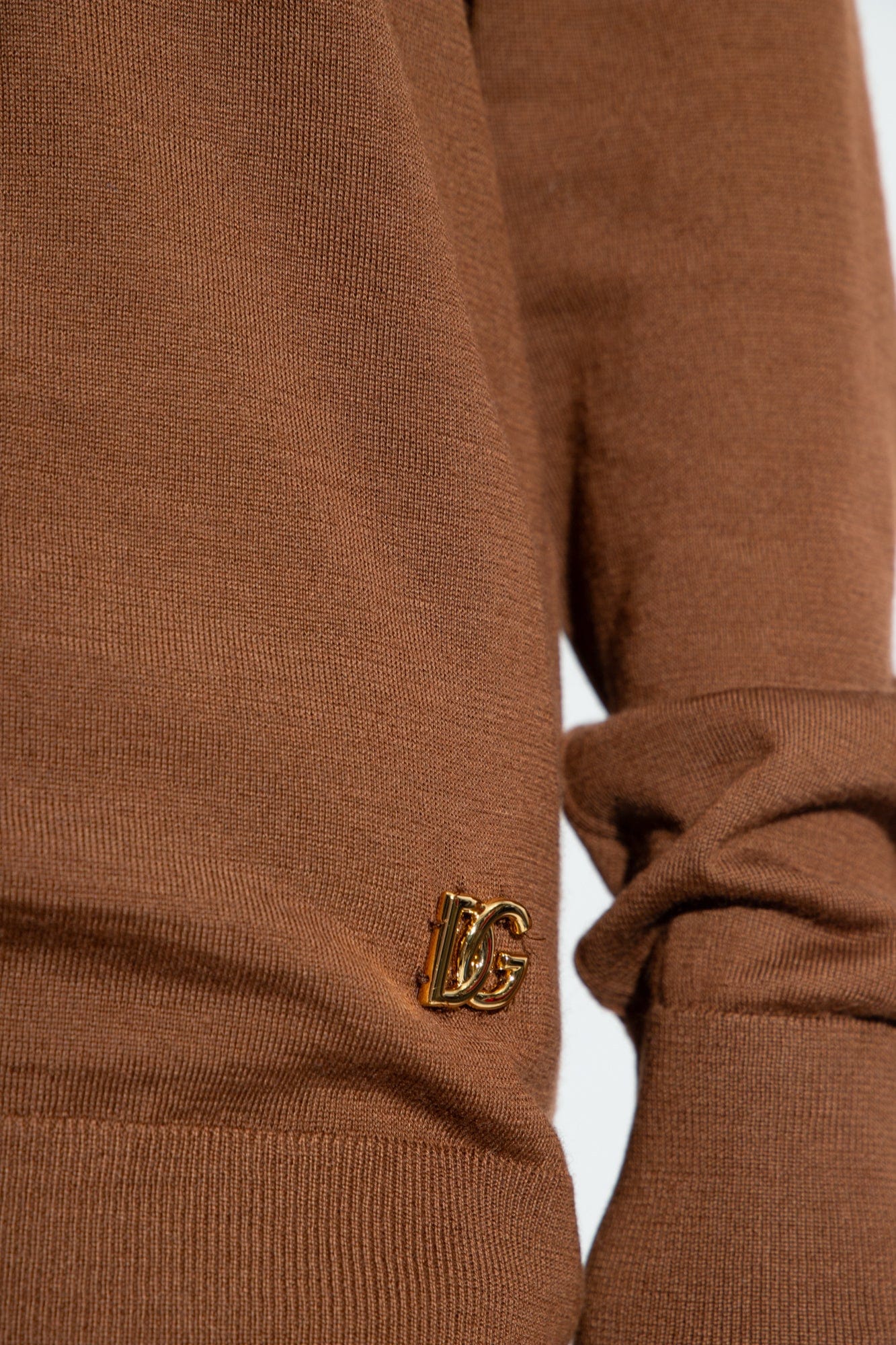 Dolce & Gabbana Brown Cashmere Turtleneck Sweater