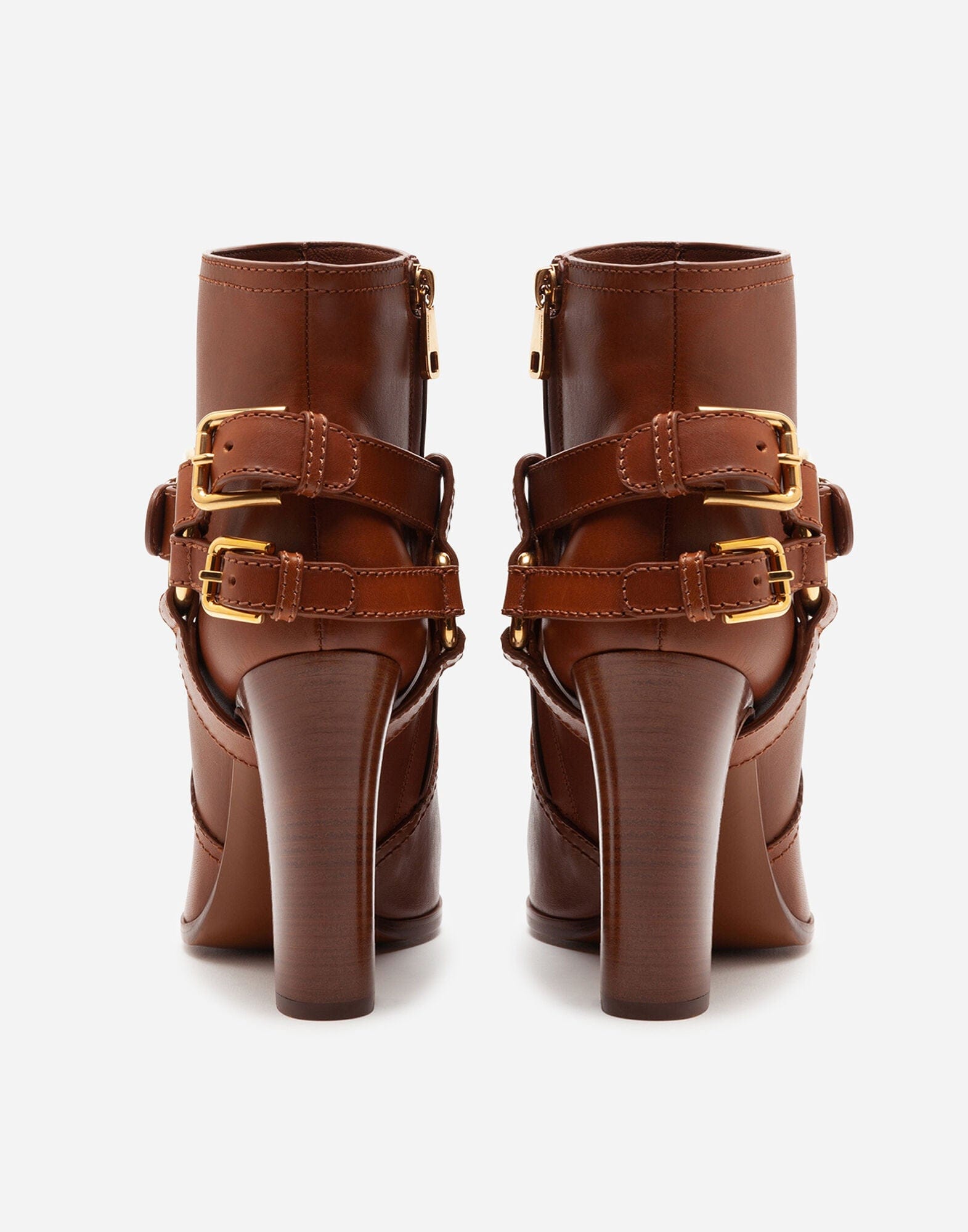 Dolce & Gabbana Brown DG Bracket Logo Ankle boots