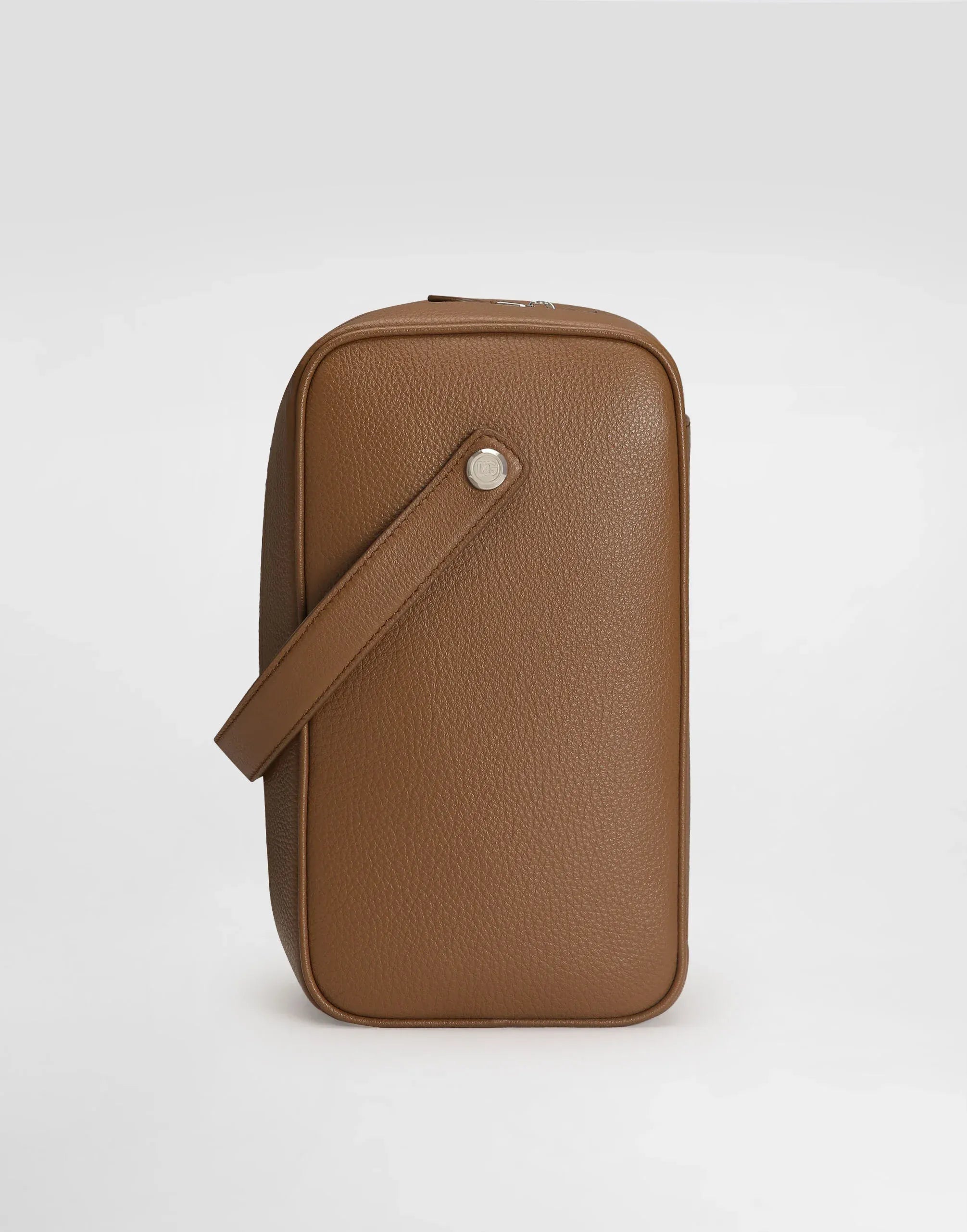 Dolce & Gabbana Brown Lock Leather Handbag