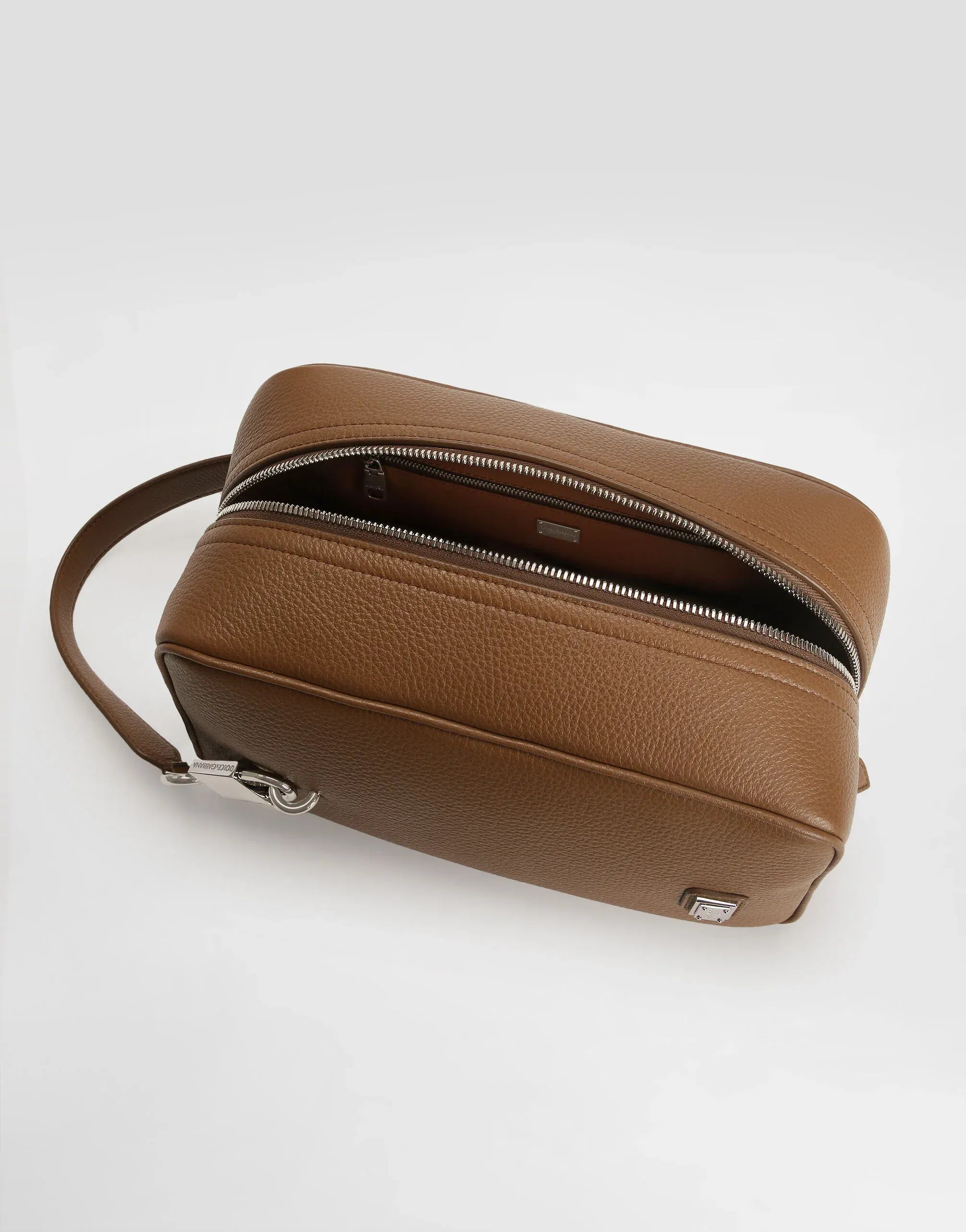 Dolce & Gabbana Brown Lock Leather Handbag