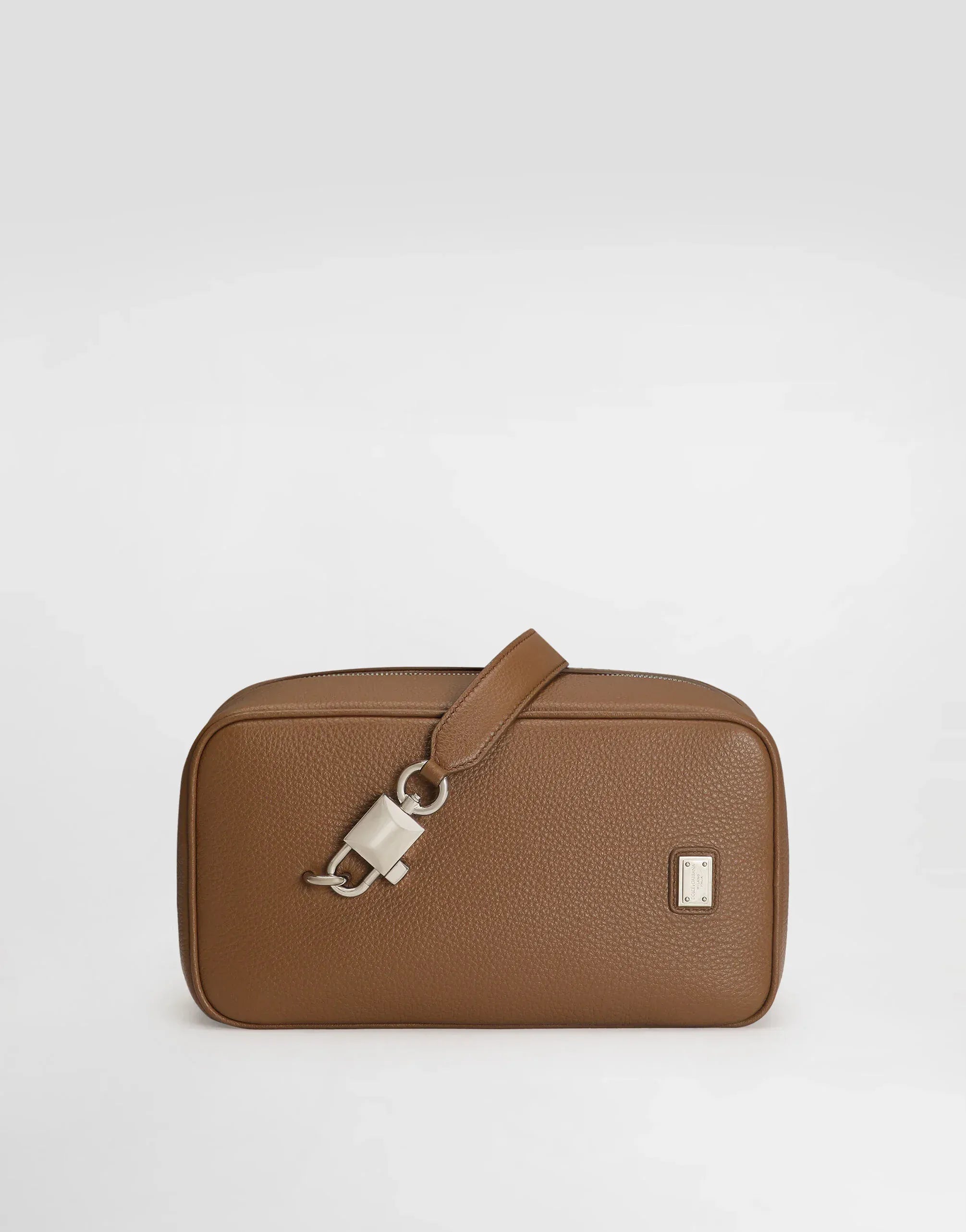 Dolce & Gabbana Brown Lock Leather Handbag