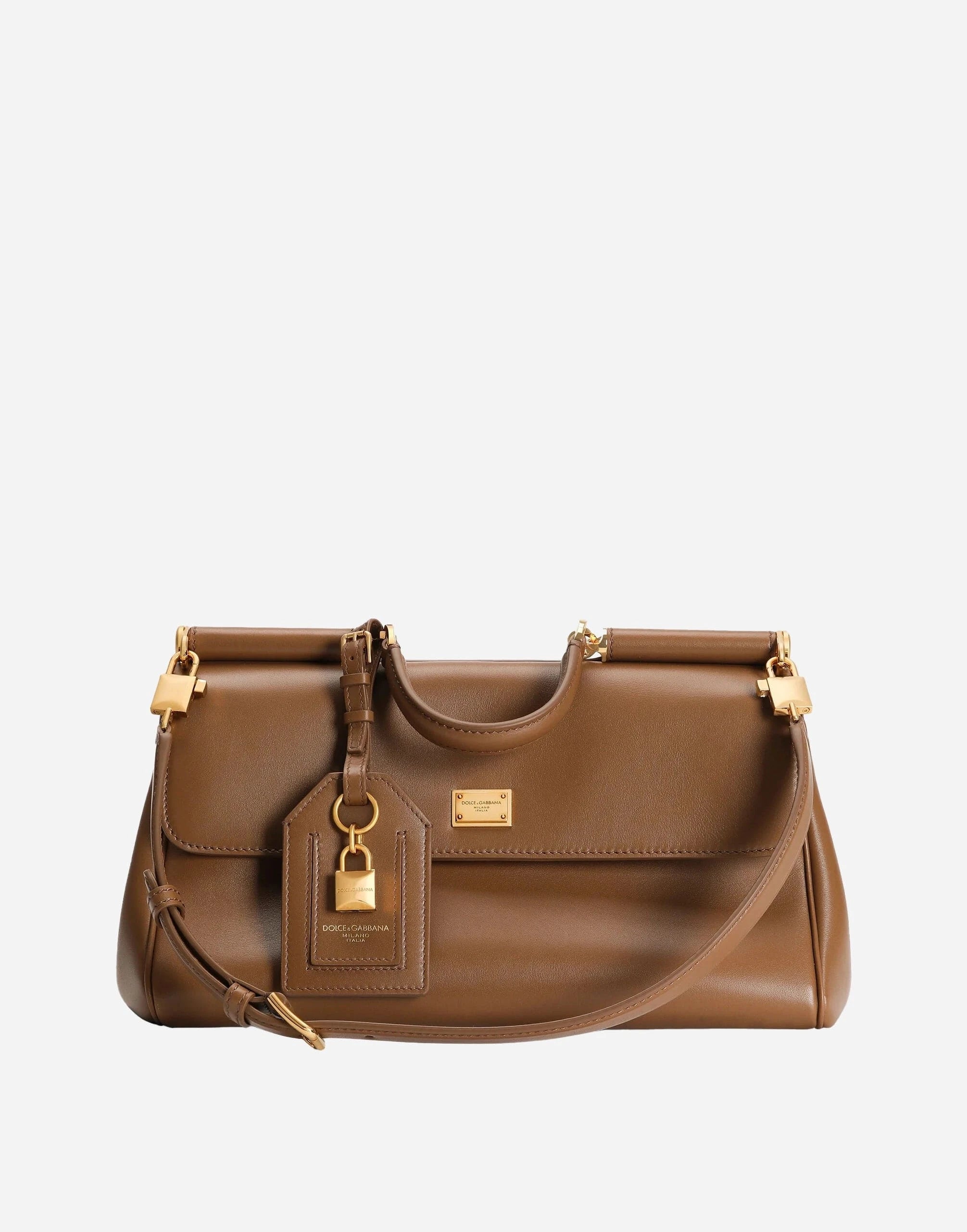 Dolce & Gabbana Brown My Sicily Plongé Handbag
