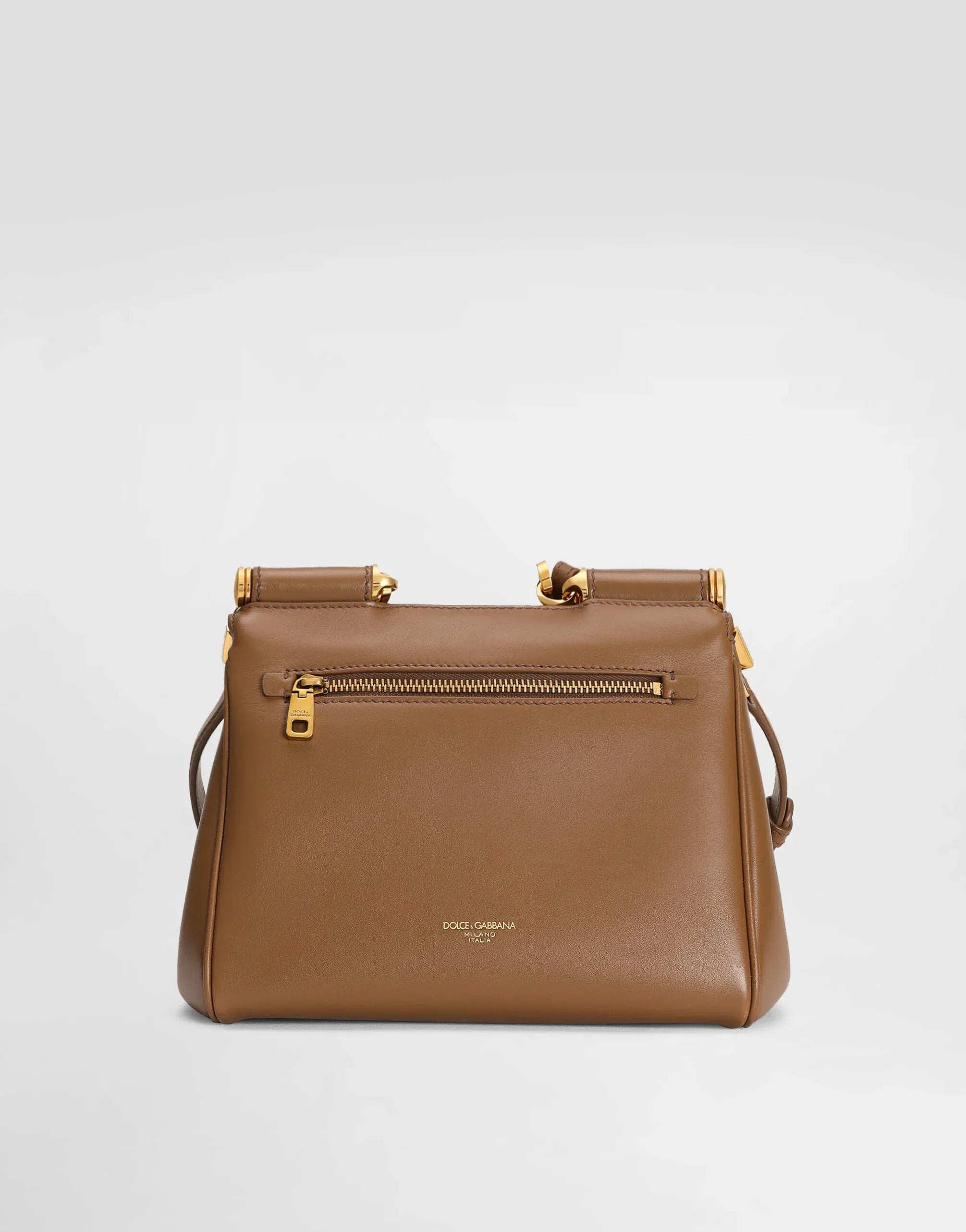 Dolce & Gabbana Brown Small My Sicily Leather Handbag