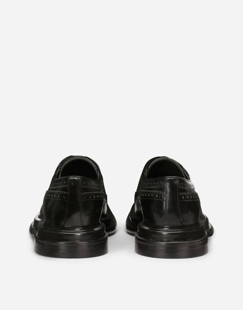 Dolce & Gabbana Brushed Leather Brogue Derby Shoes