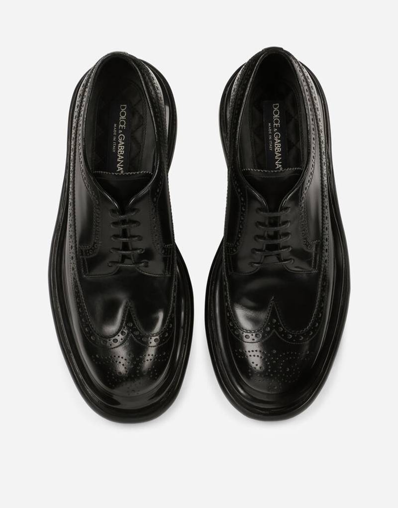 Dolce & Gabbana Brushed Leather Brogue Derby Shoes