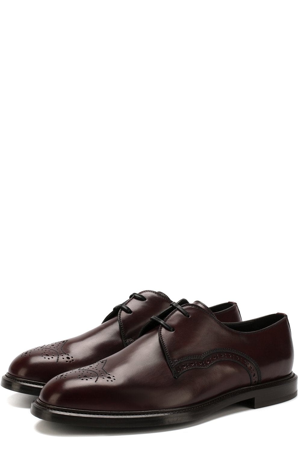 Dolce & Gabbana Brushed Leather Derby Shoes