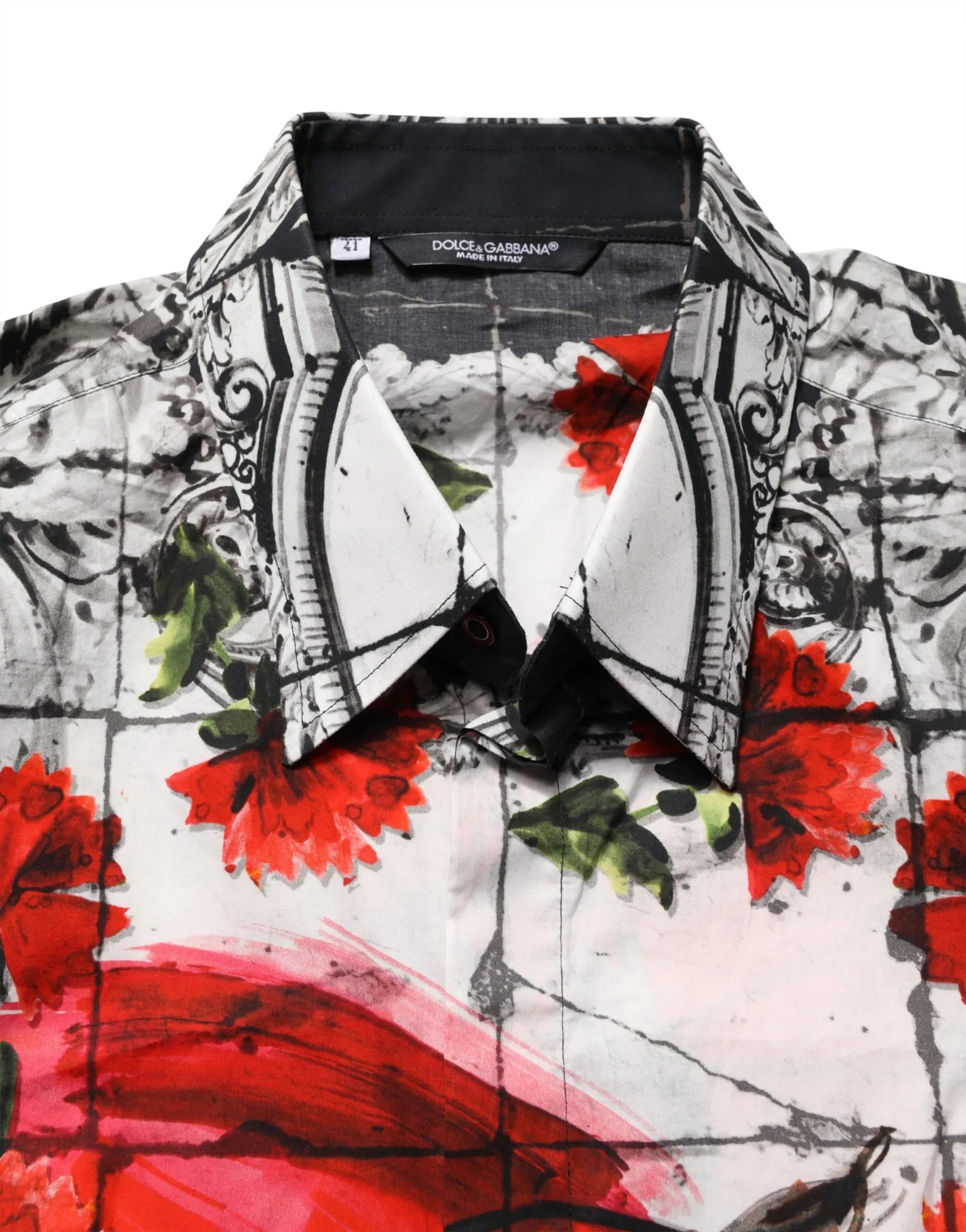Dolce & Gabbana Bull Print Shirt with Floral Baroque