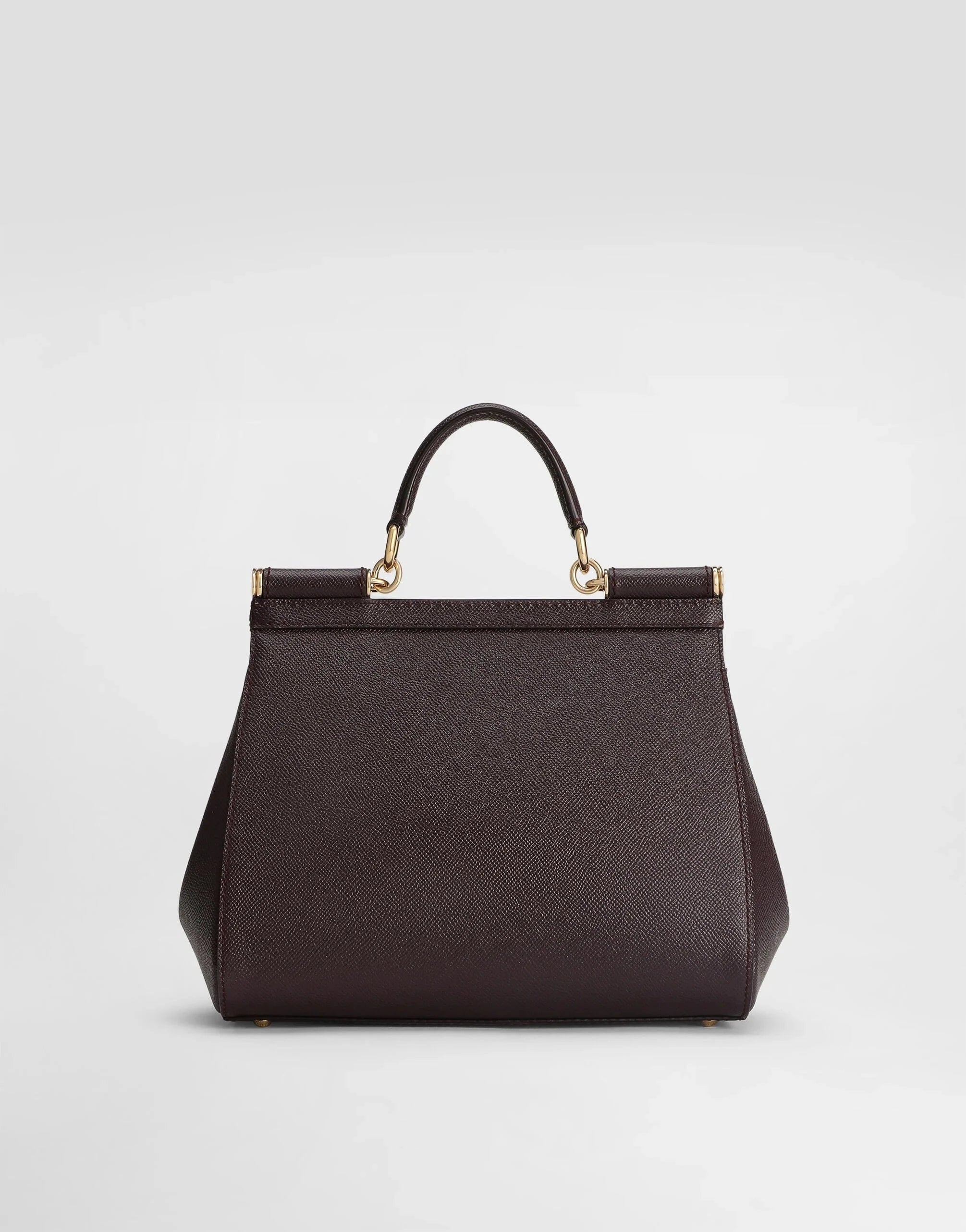 Dolce & Gabbana Burgundy Large Sicily Handbag